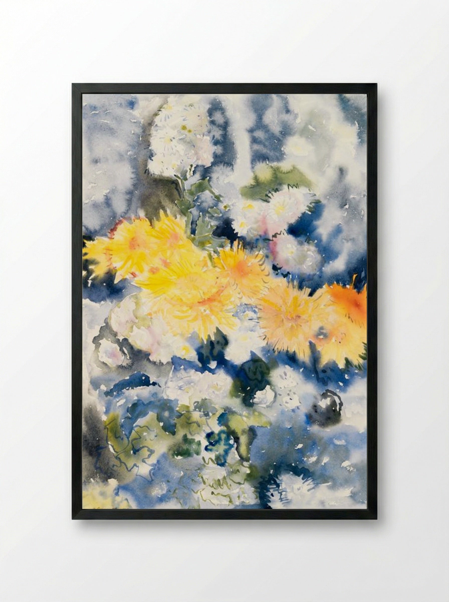 Yellow and Blue - Charles Demuth - Framed Print Black