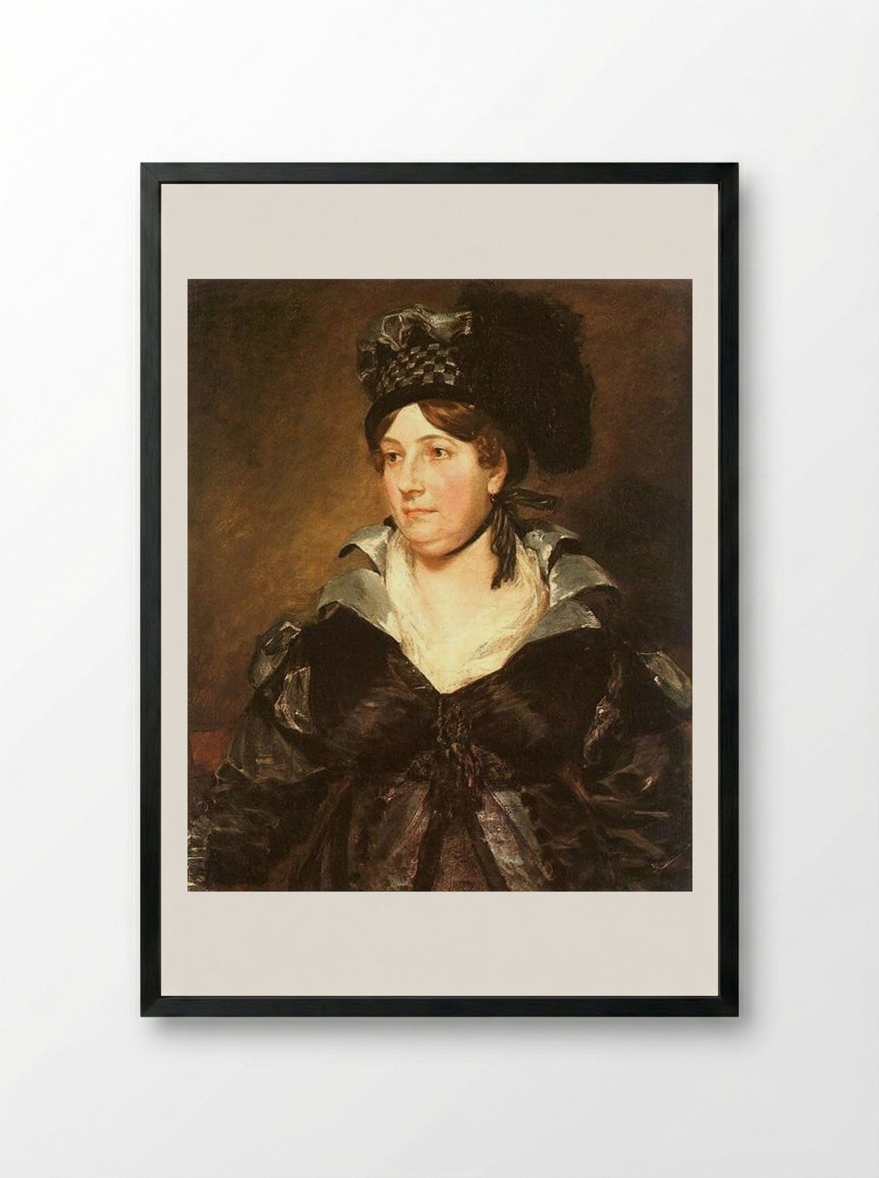 Mrs. James Pulham Sr. (Frances Amys, ca. 1766–1856) - John Constable - Framed Print Black