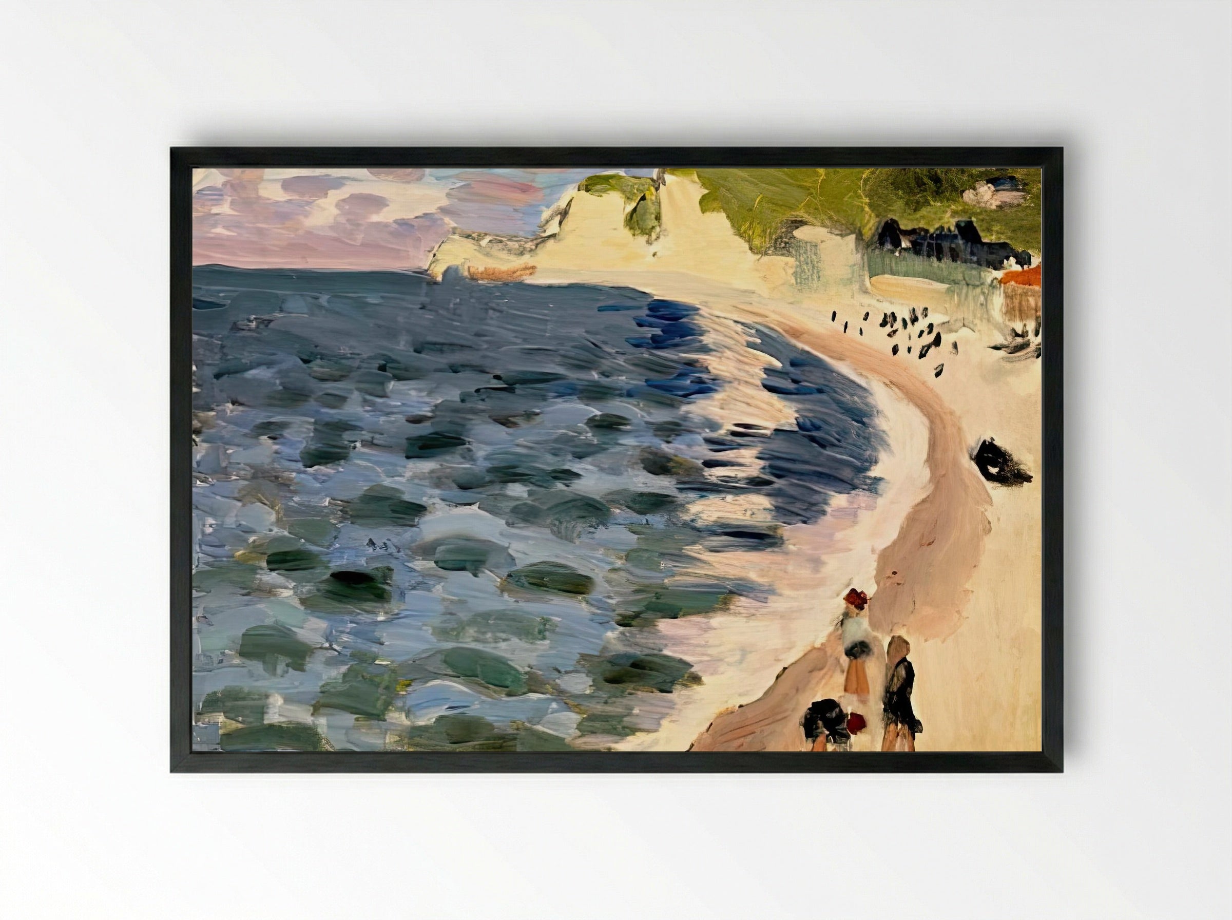 Etretat The Sea by Henri Matisse – Fauvist Coastal Landscape Print - Framed Print Black