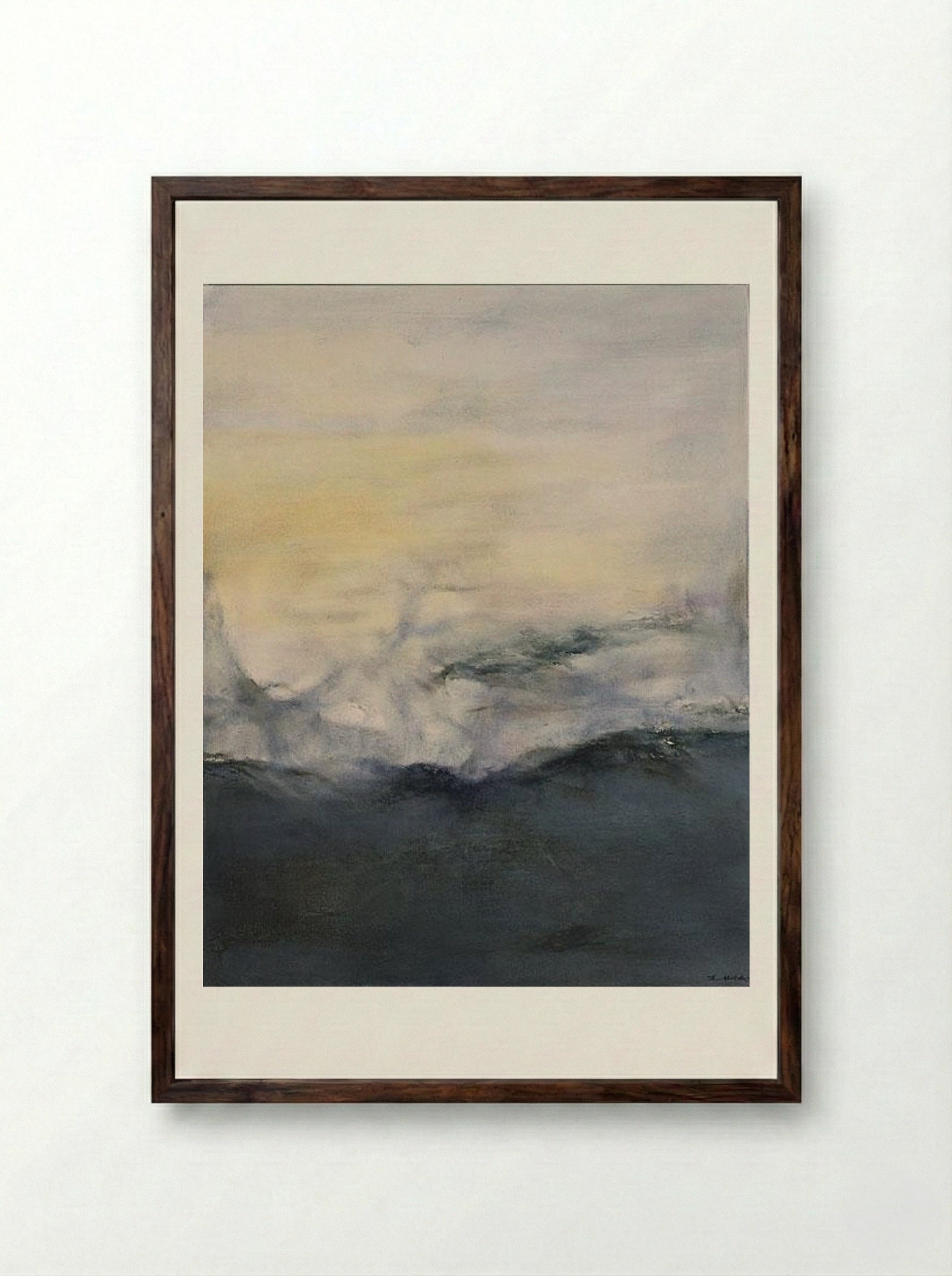 15-11-2001 (Zao Wou-Ki) - Zao Wou-Ki - Framed Print Dark Wood