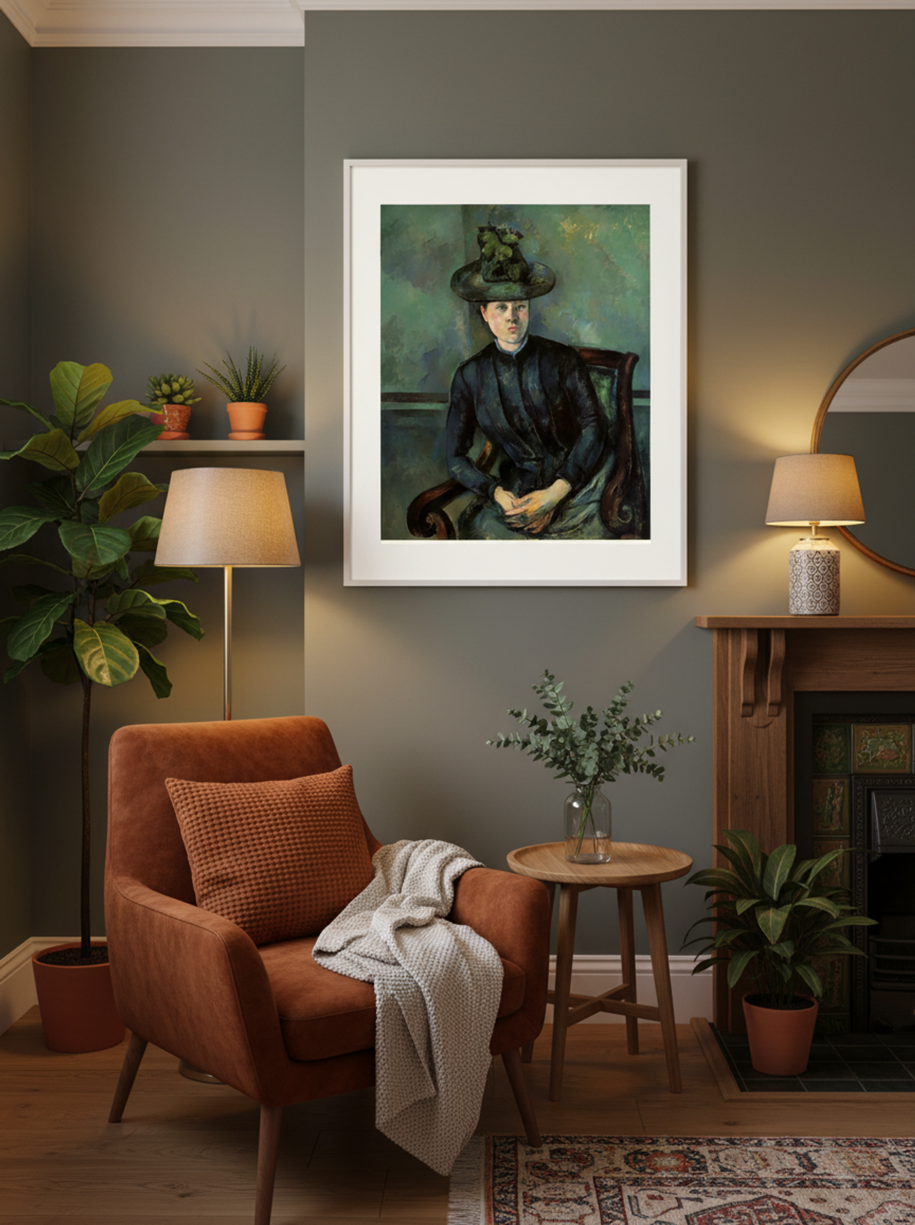 Woman in a Green Hat (Madame Cézanne) - Paul Cézanne - Lifestyle