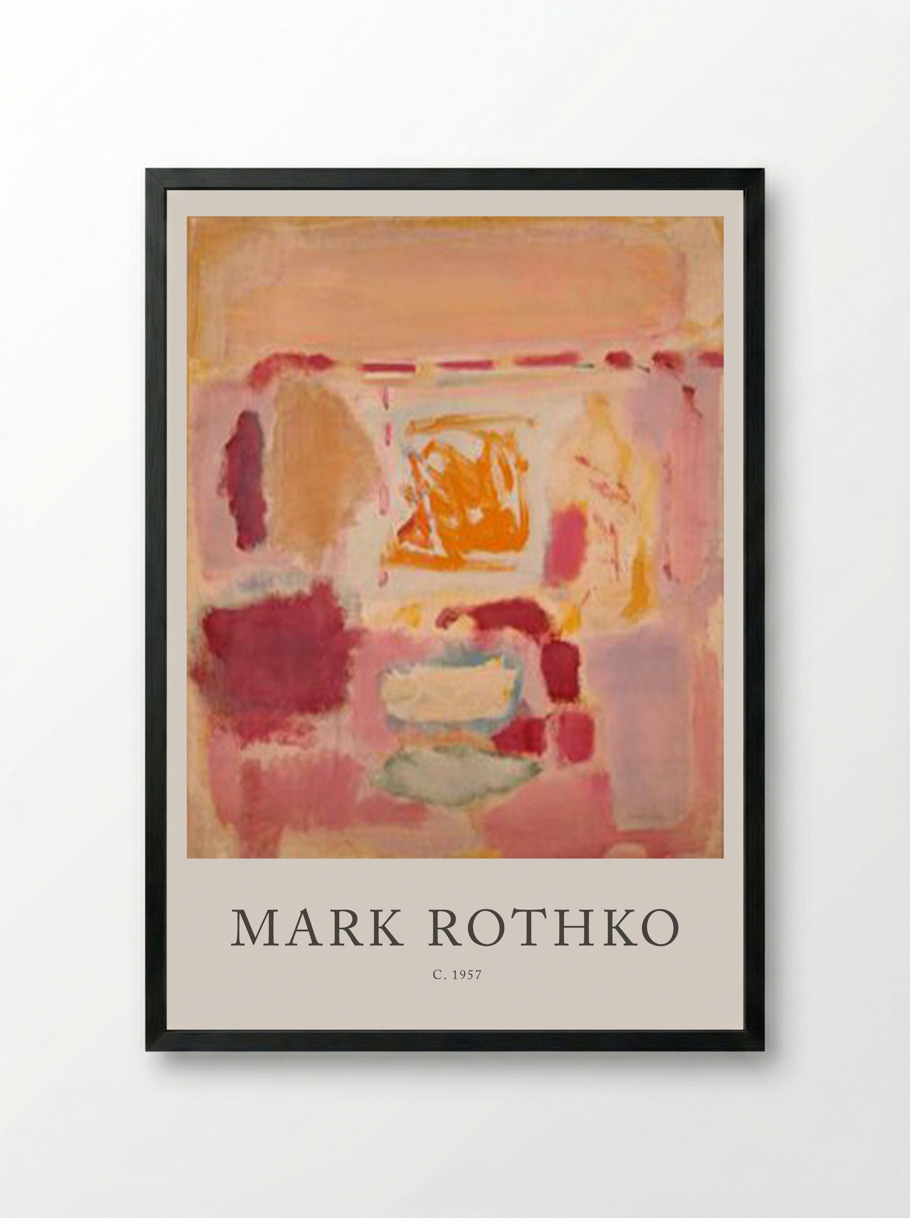 Untitled (Colour Field Painting) - Mark Rothko - Framed Print Black