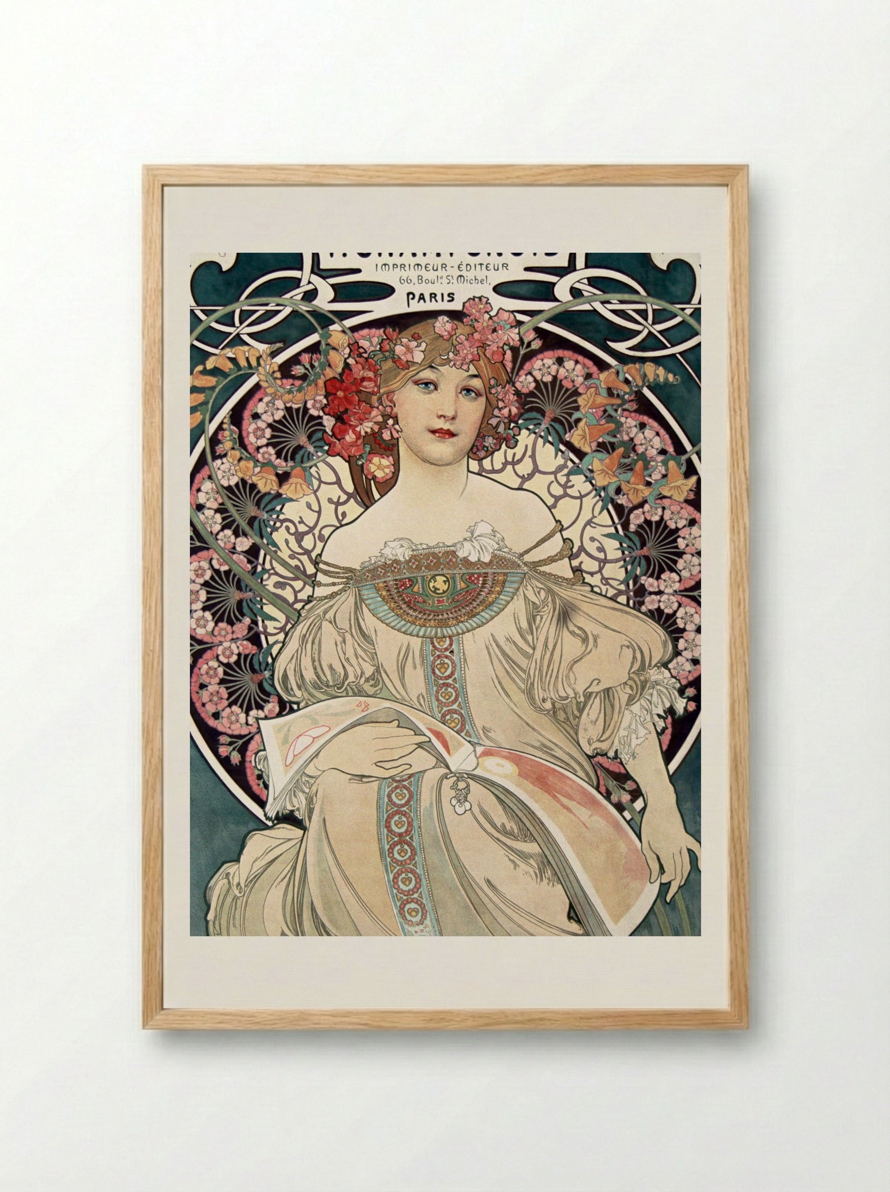 F. Champenois Imprimeur-Éditeur - Alphonse Mucha - Framed Print Wood