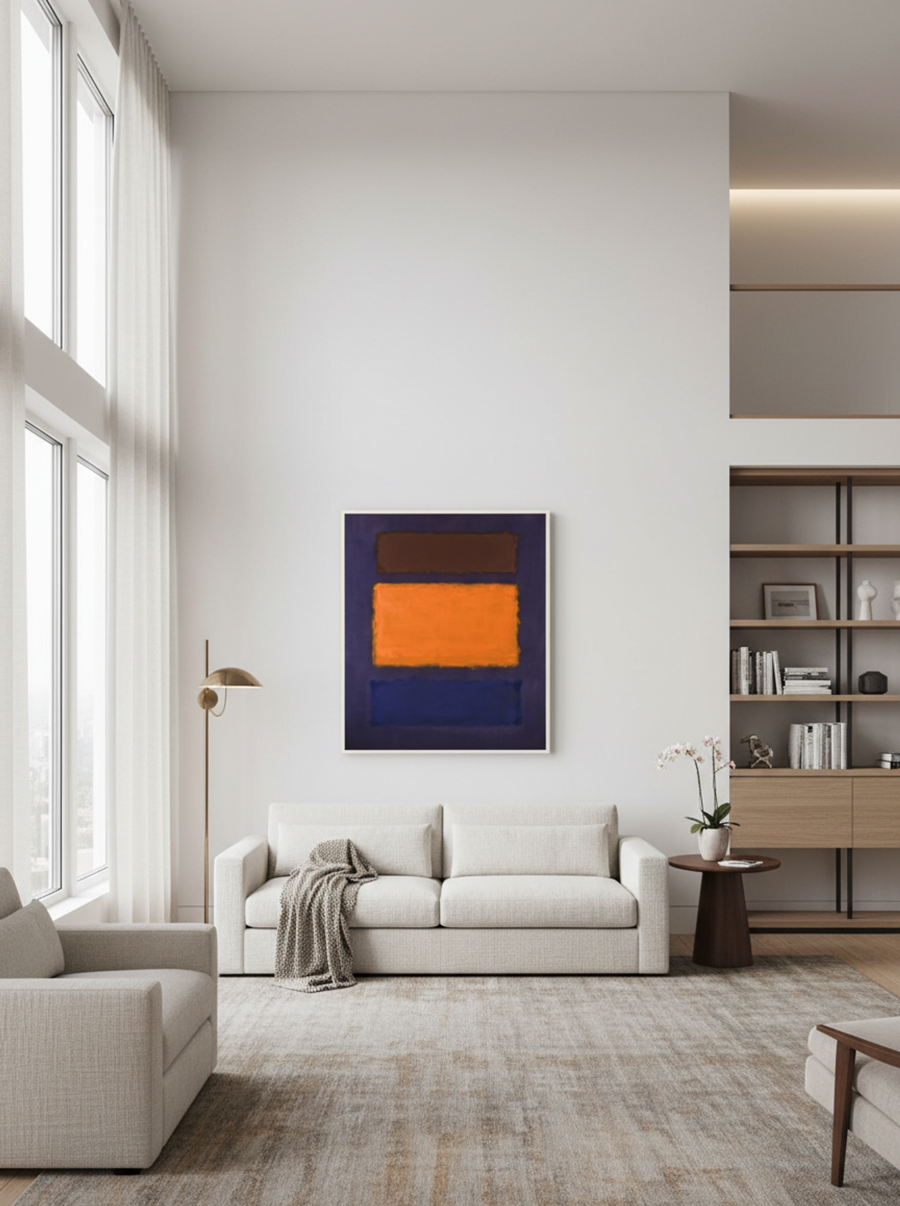 Brown, Orange, Blue on Maroon - Mark Rothko - Lifestyle