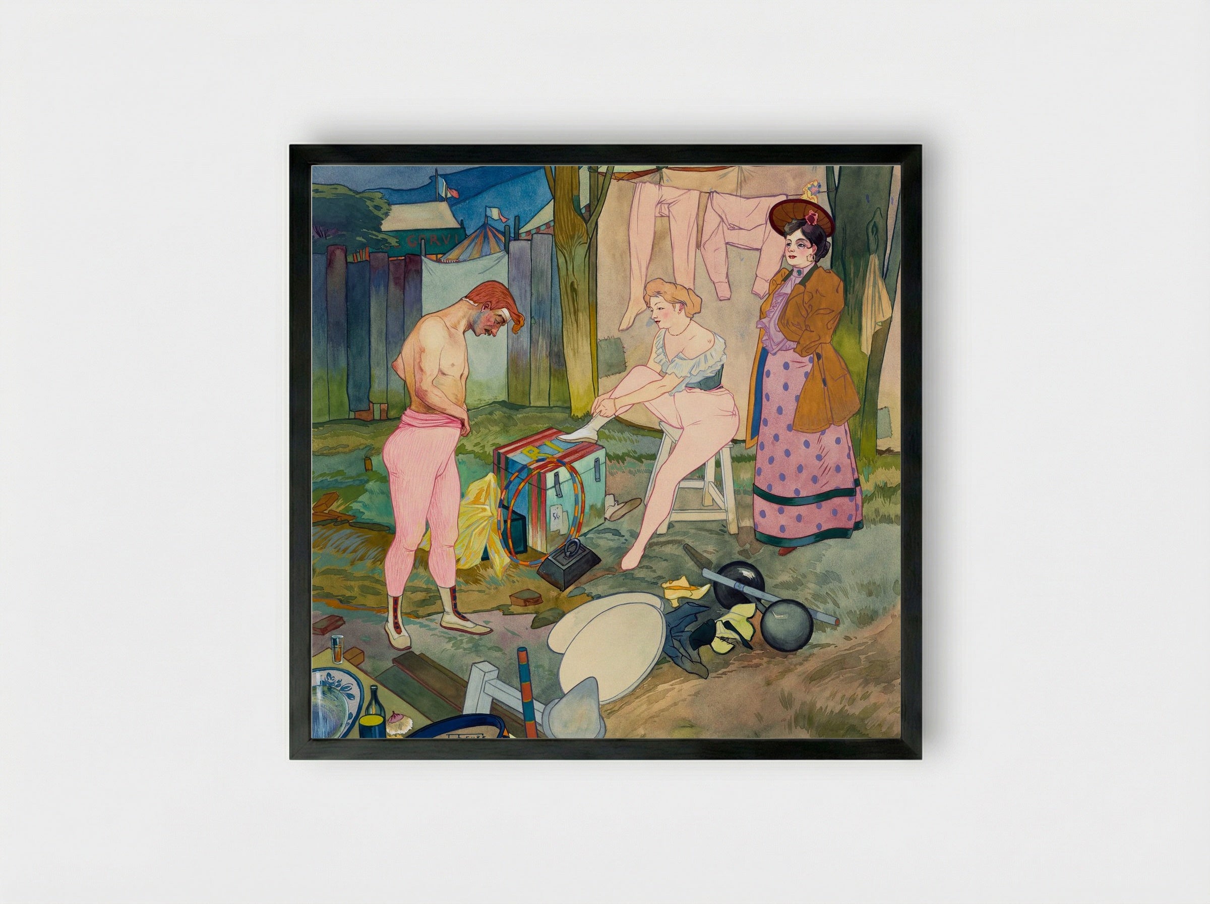 Le Cirque Corvi - Georges de Feure - Framed Print Black