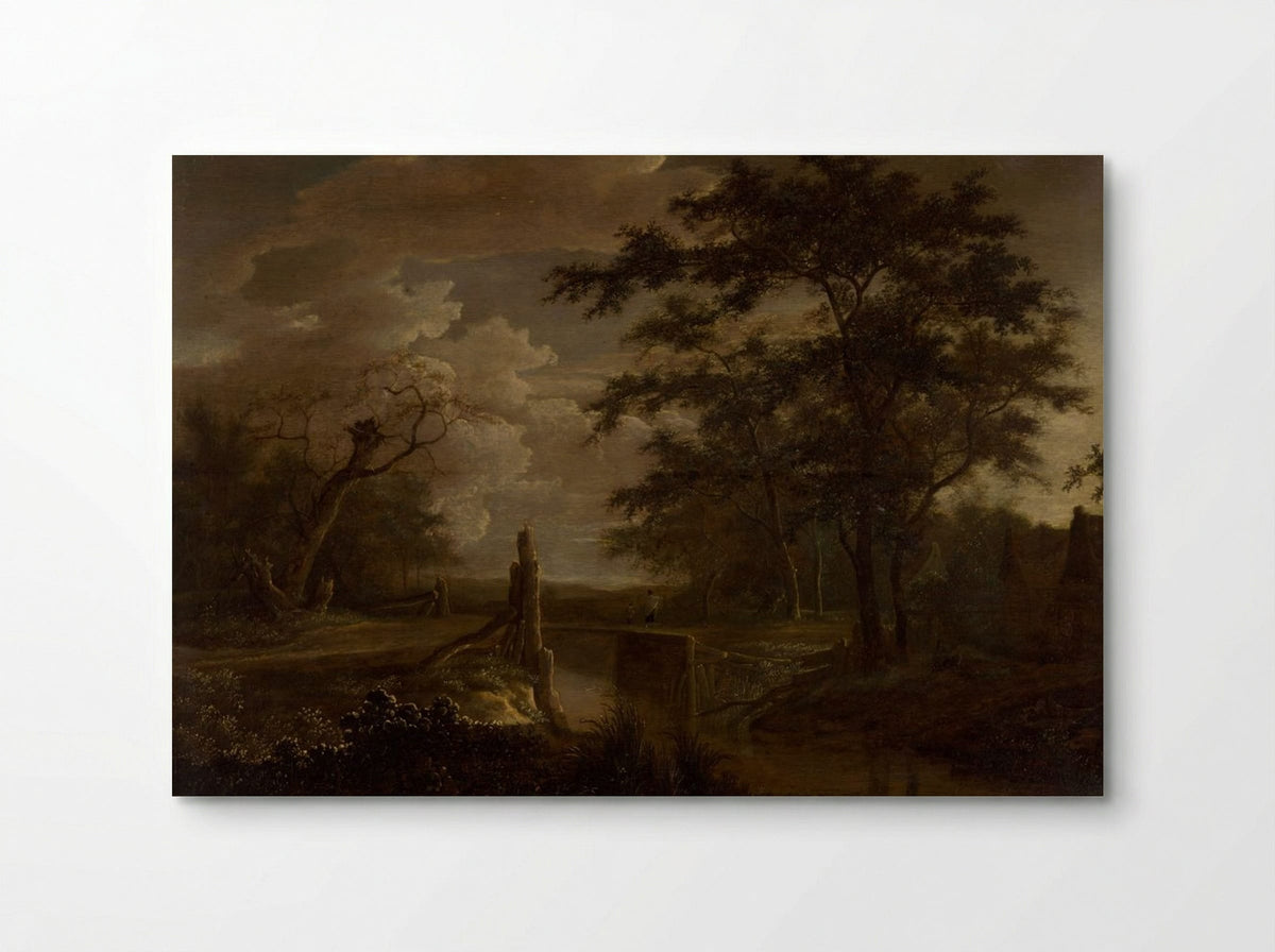 Landscape with River and Bridge - Jacob van Ruisdael - Poster