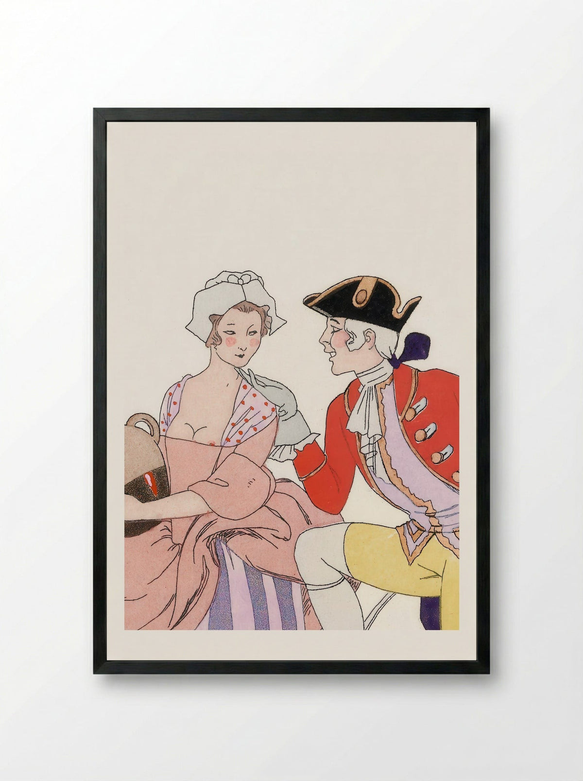 La Cruche caffée - George Barbier - Framed Print Black