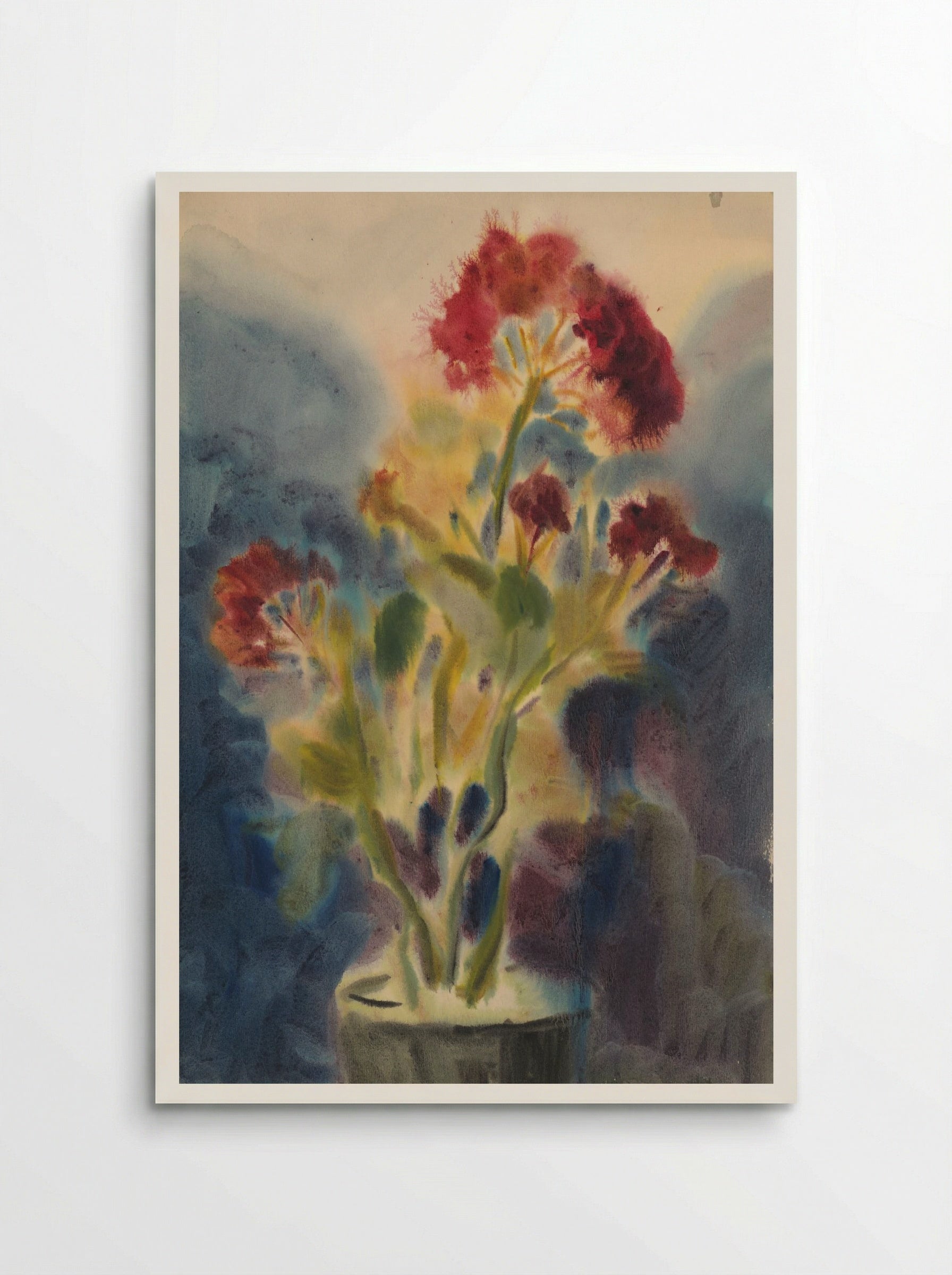 Red Flowers in Vase - Zolo Palugyay - Poster