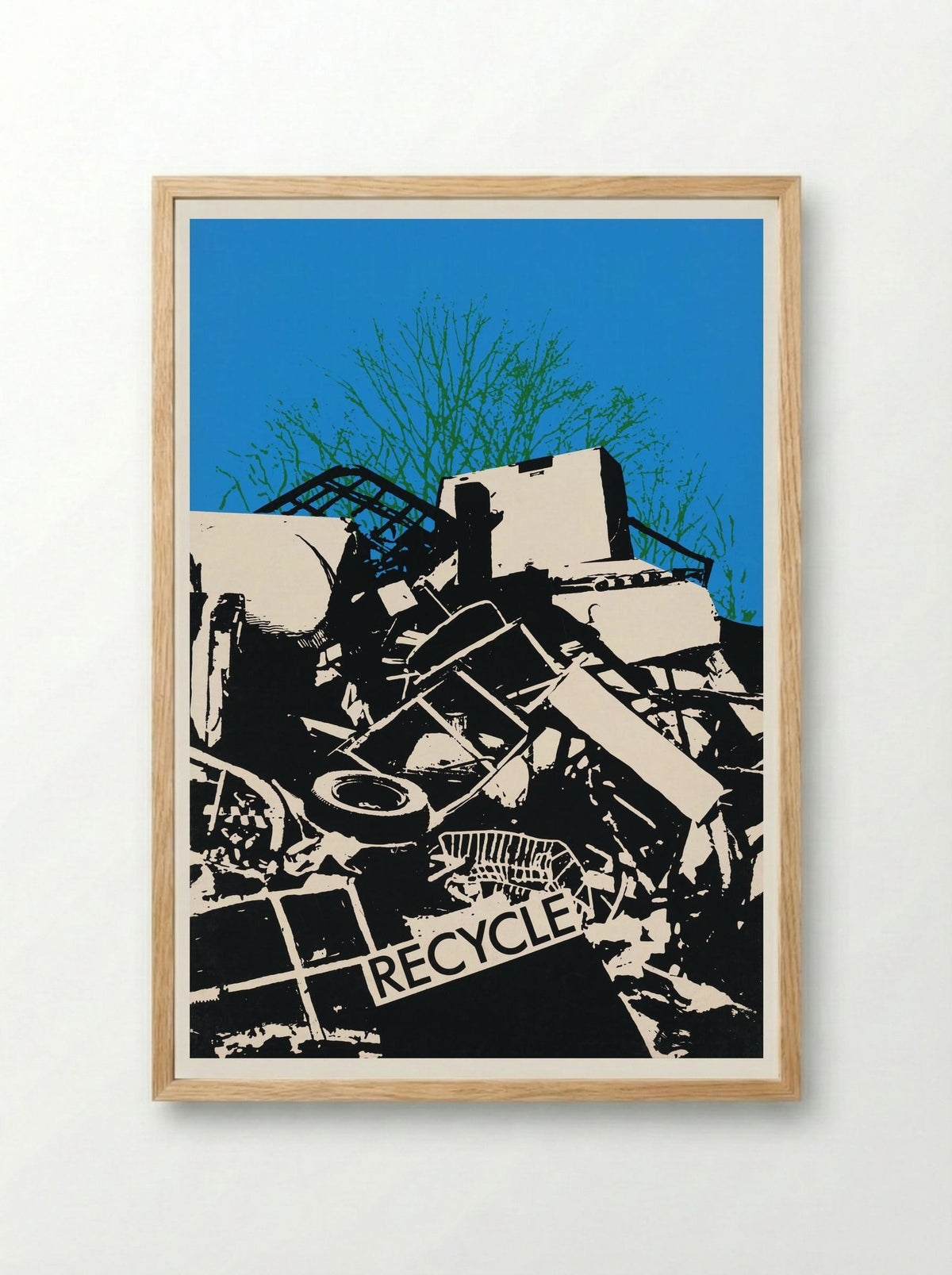 Recycle - Graphic Workshop - Framed Print Wood