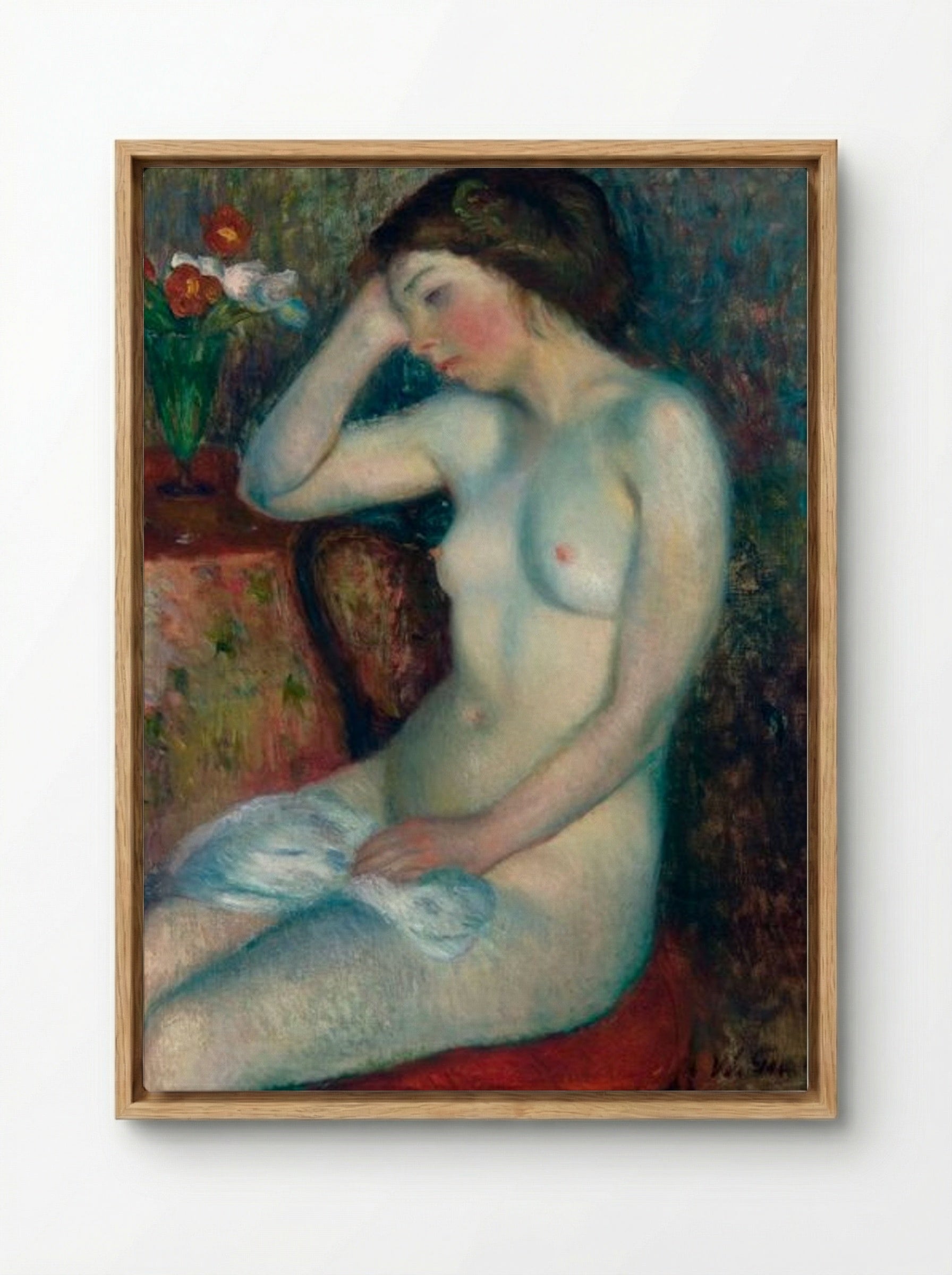 Sleeping Girl - William James Glackens - Framed Canvas Wood