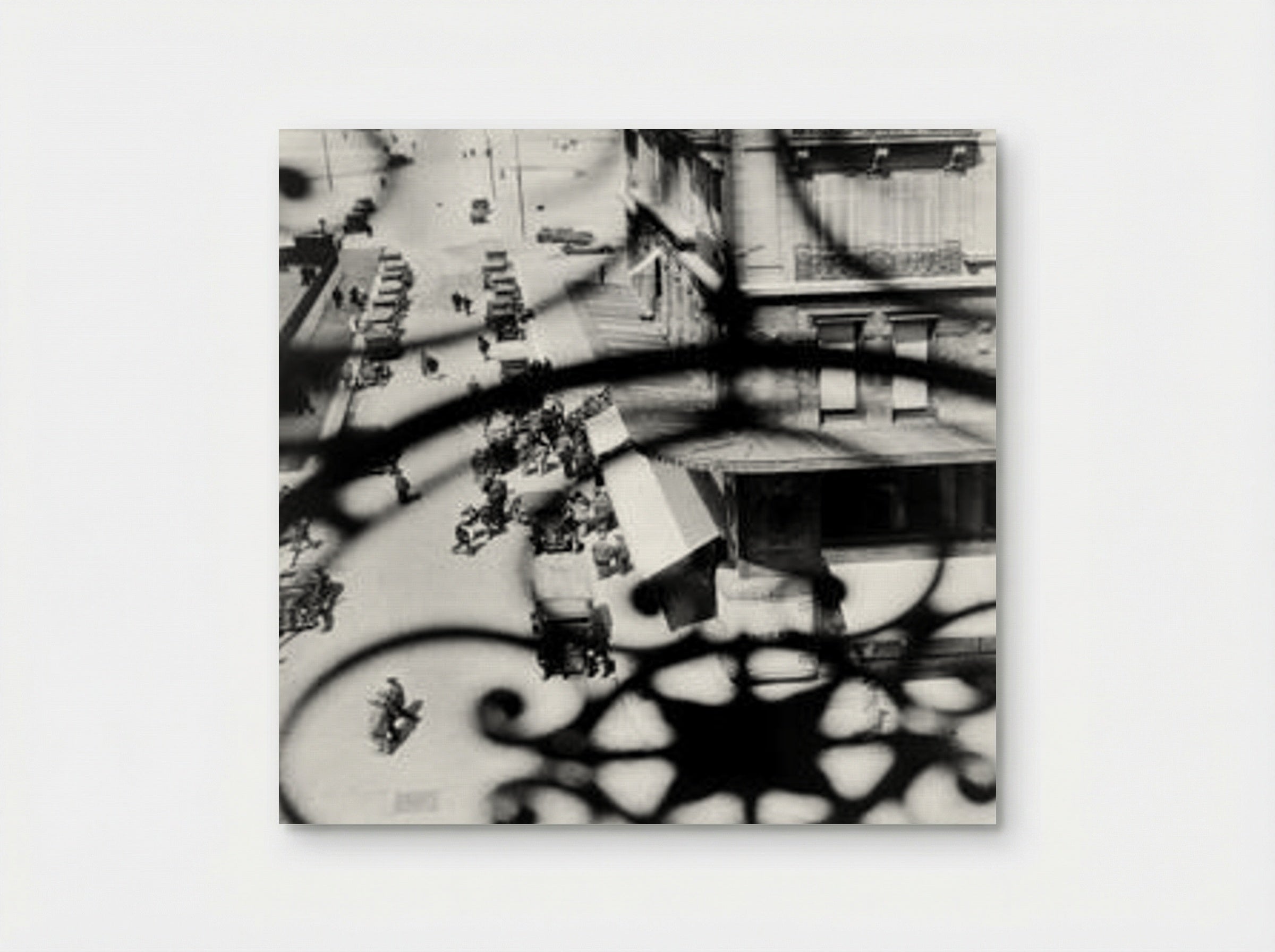 La Canebière Street, Marseilles – View Through the Balcony Grille - László Moholy-Nagy - Poster