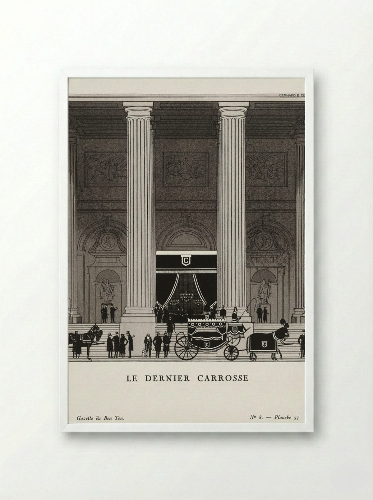 Le Dernier Carrosse - Bernard Boutet de Monvel - Framed Print White