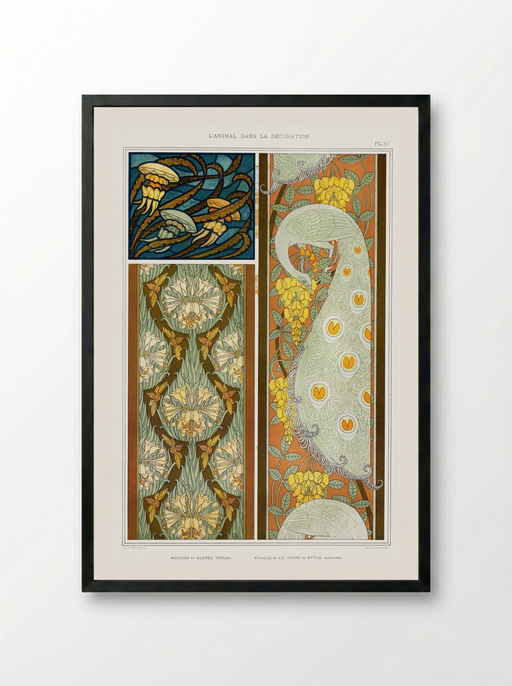 L'Animal dans la Décoration, Plate 17 - Maurice Pillard Verneuil - Framed Print Black