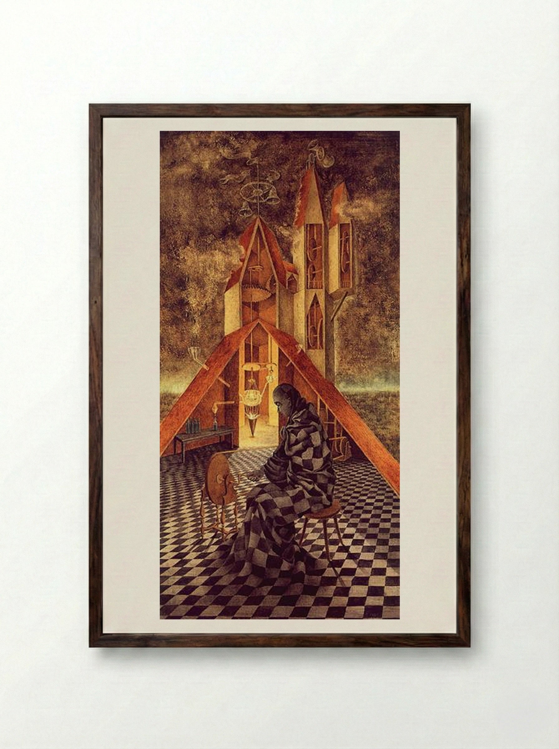 Alchemy or the Useless Science - Remedios Varo - Framed Print Dark Wood