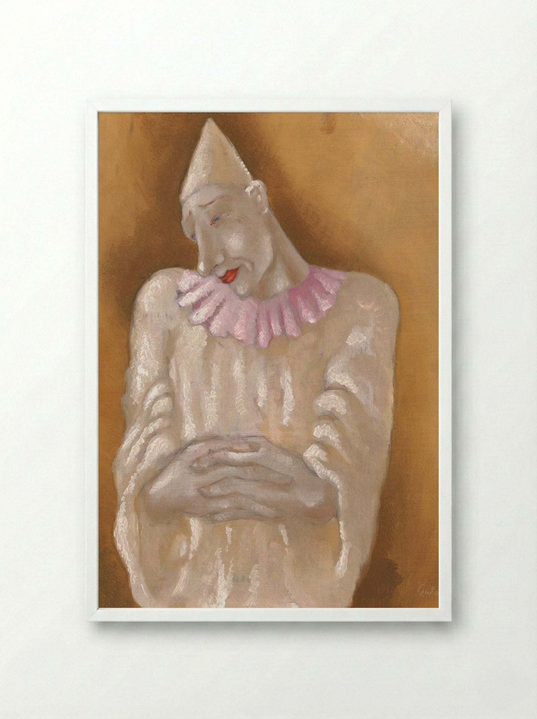 Clown - Mikuláš Galanda - Framed Print White