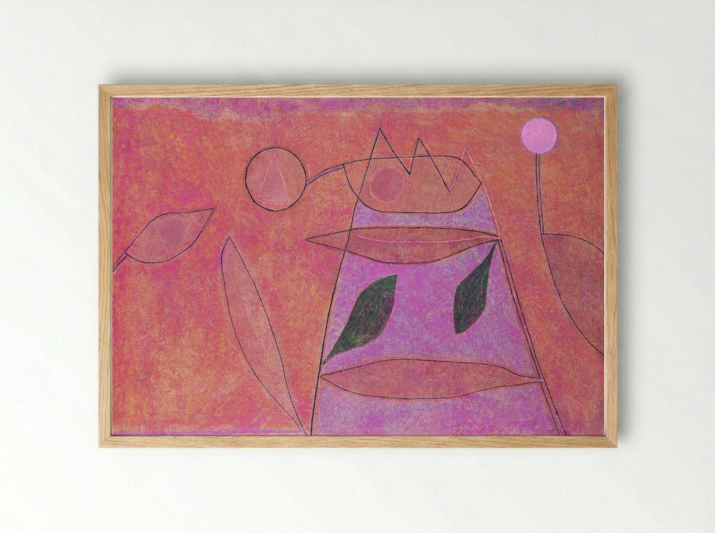 Untitled (Geometric Landscape) - Paul Klee - Framed Print Wood