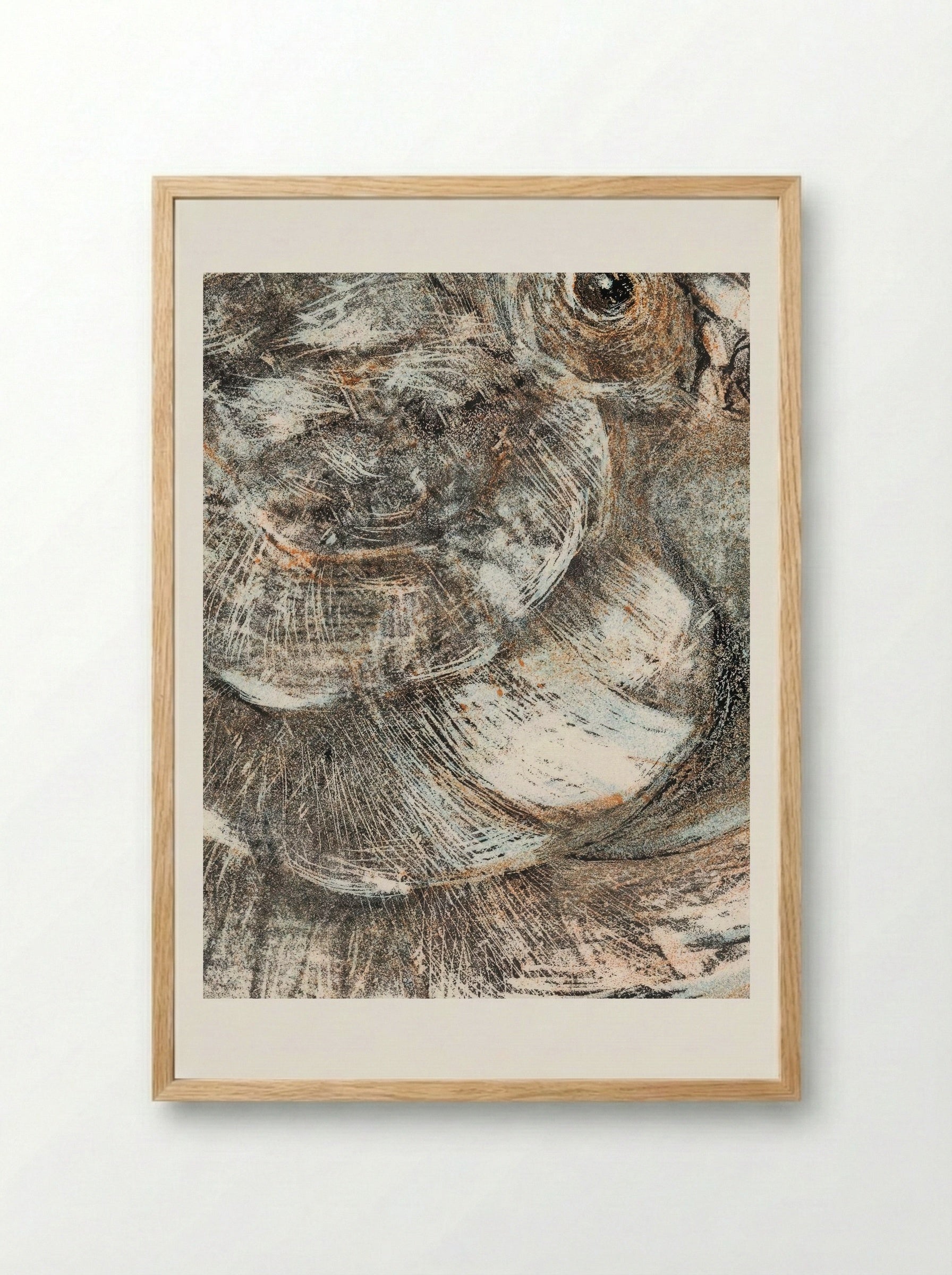 Head of a Parrot - Theo van Hoytema - Framed Print Wood