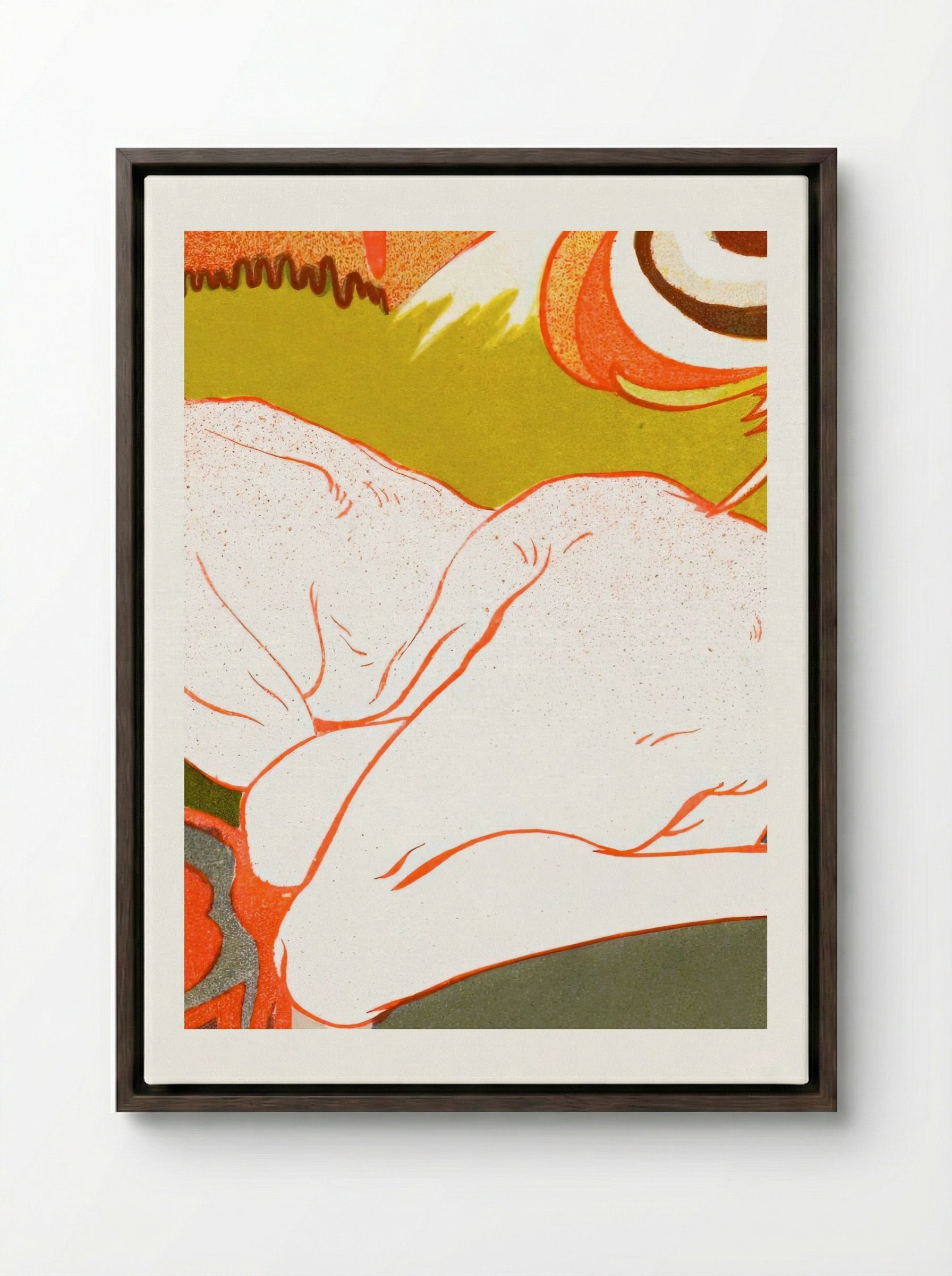 La Source du Mal (The Source of Evil) - Georges de Feure - Framed Canvas Dark Wood