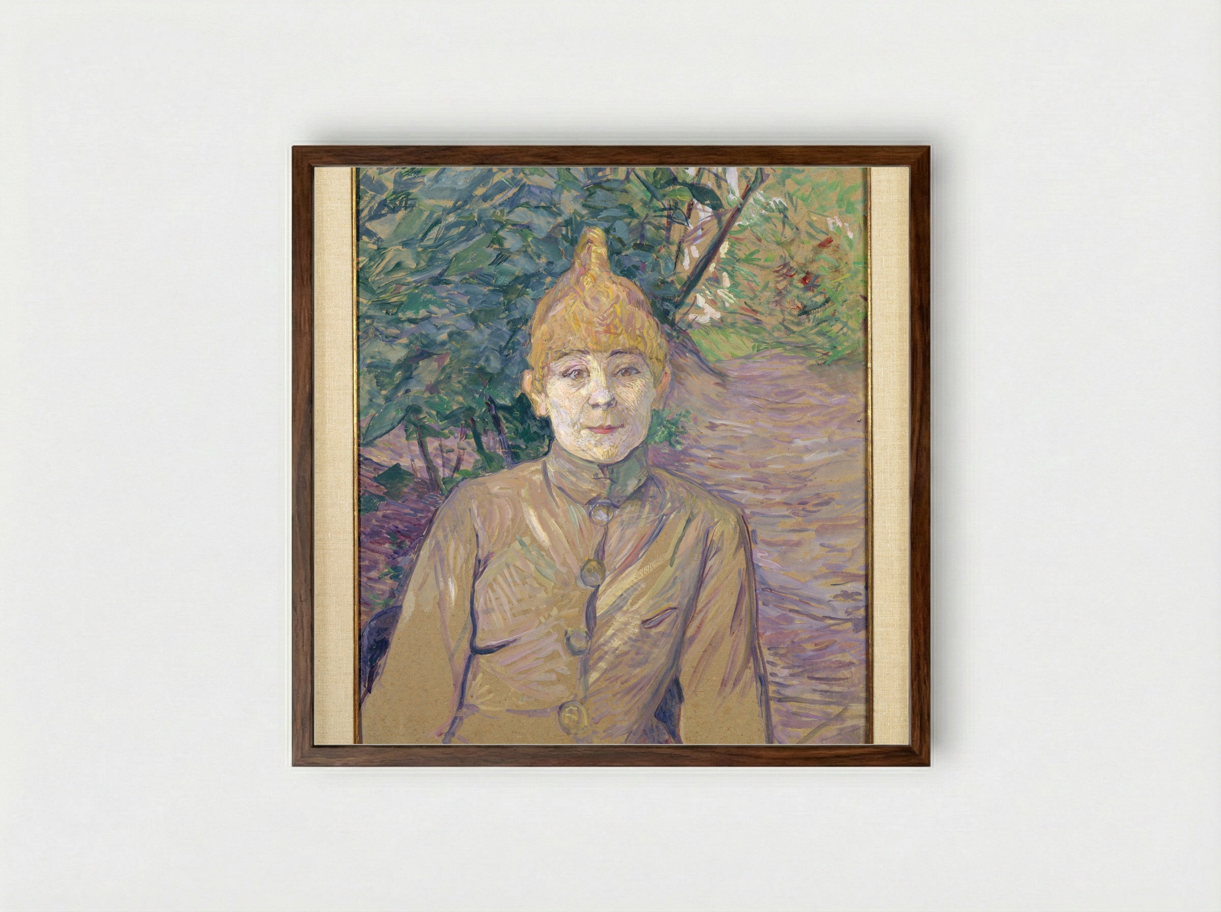 The Streetwalker - Henri de Toulouse-Lautrec - Framed Print Dark Wood