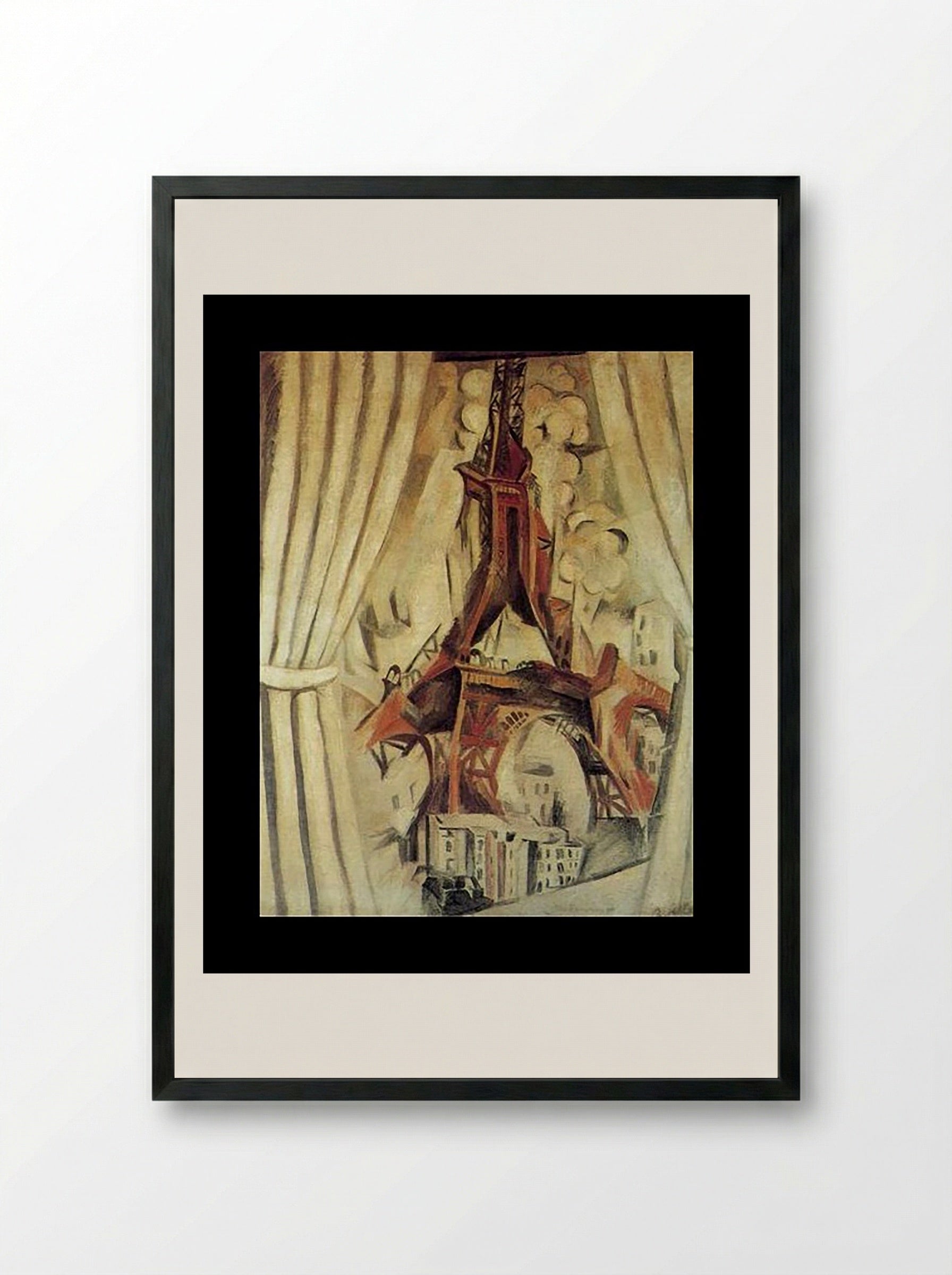 La Tour Eiffel (The Eiffel Tower) - Robert Delaunay - Framed Print Black
