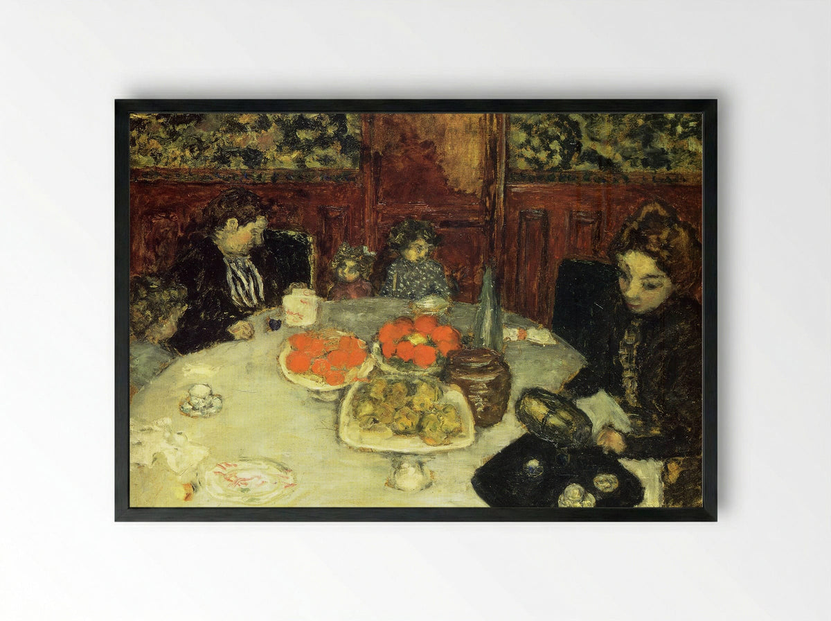 The Luncheon - Pierre-Auguste Renoir - Framed Print Black