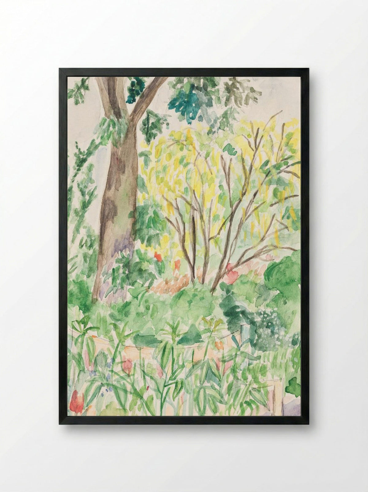 Golden Rain in a Garden - John Christensen - Framed Print Black