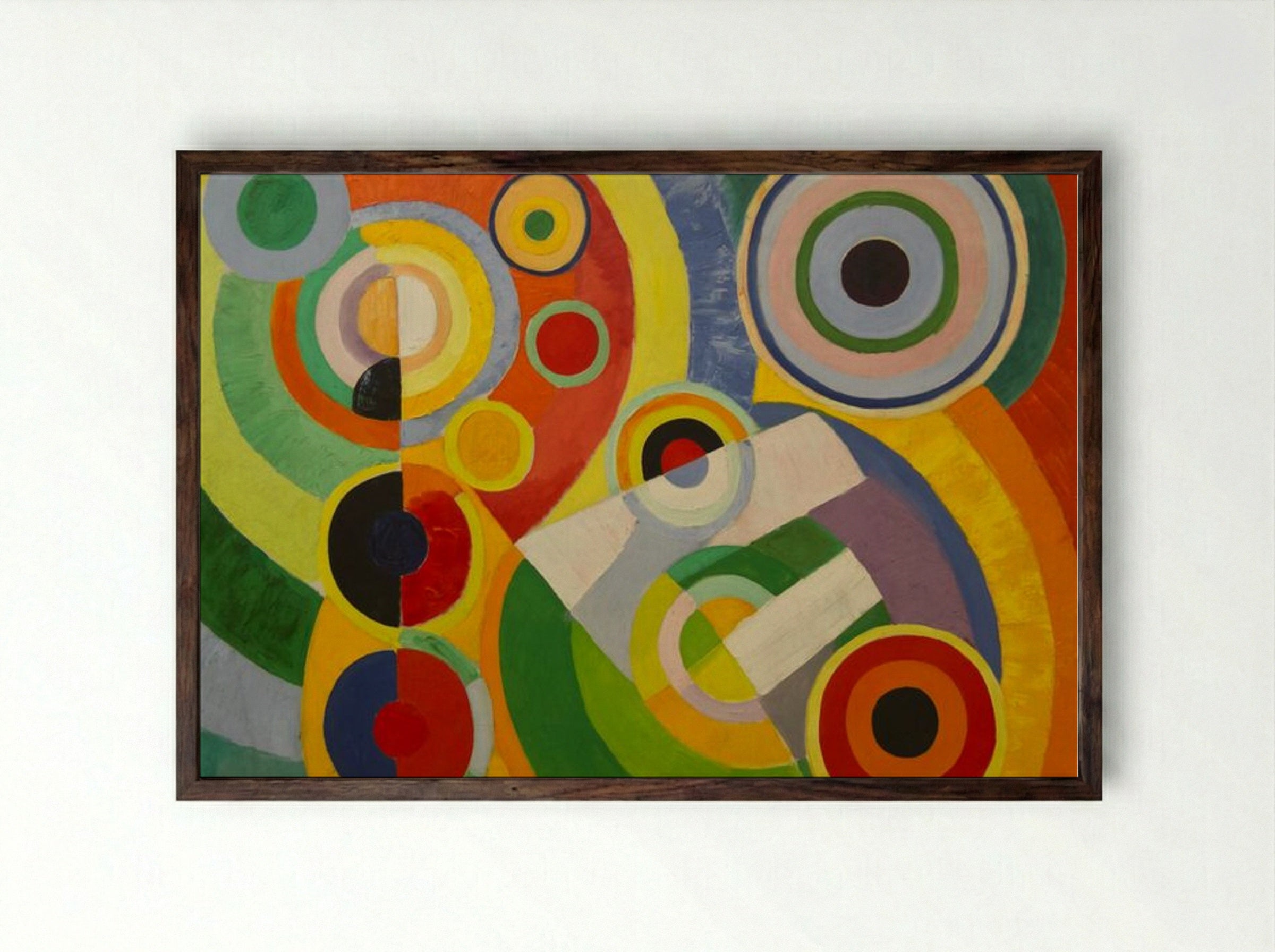 Rythme, Joie de vivre - Robert Delaunay - Framed Print Dark Wood
