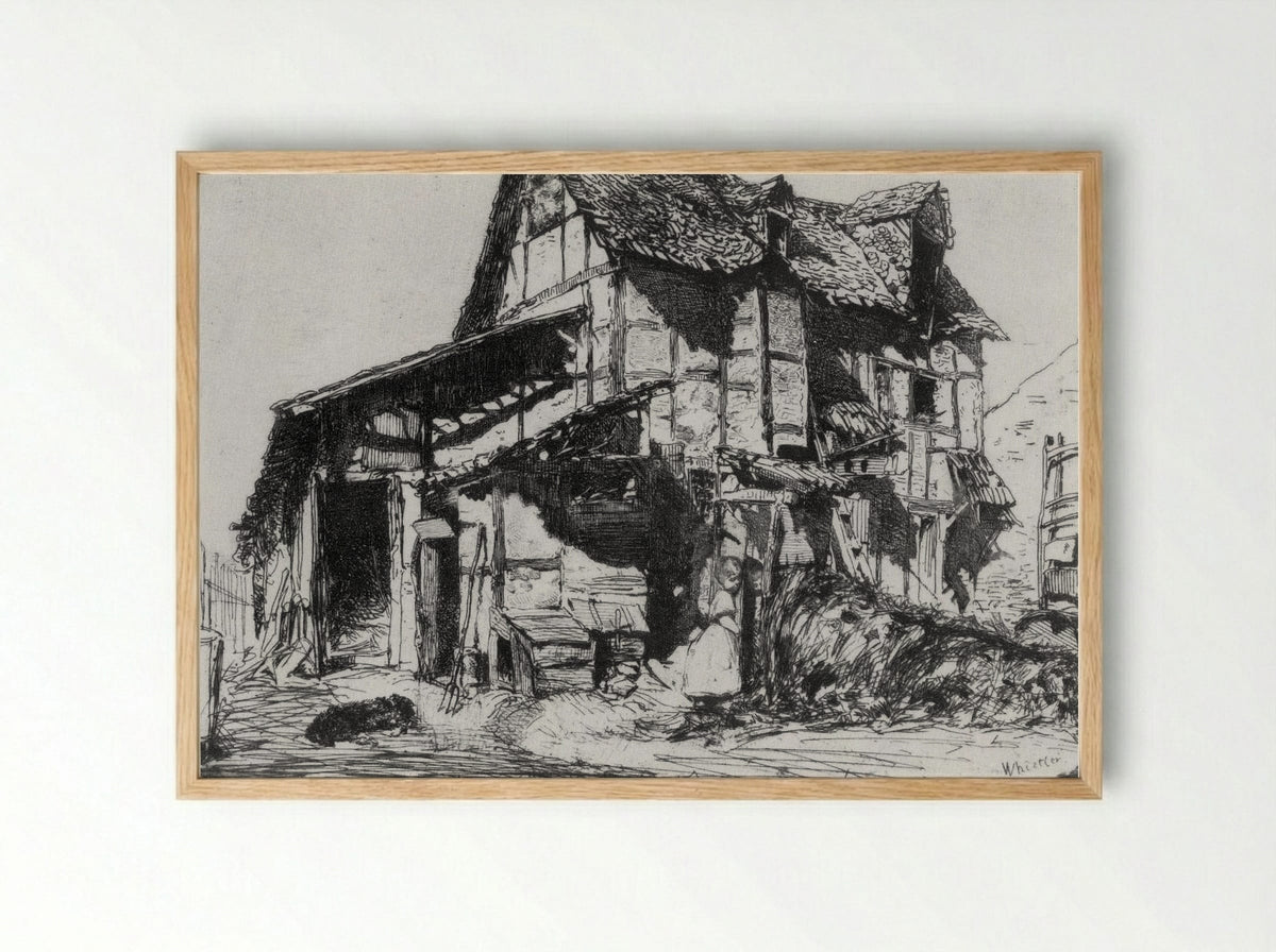 The Unsafe Tenement - James McNeill Whistler - Framed Print Wood