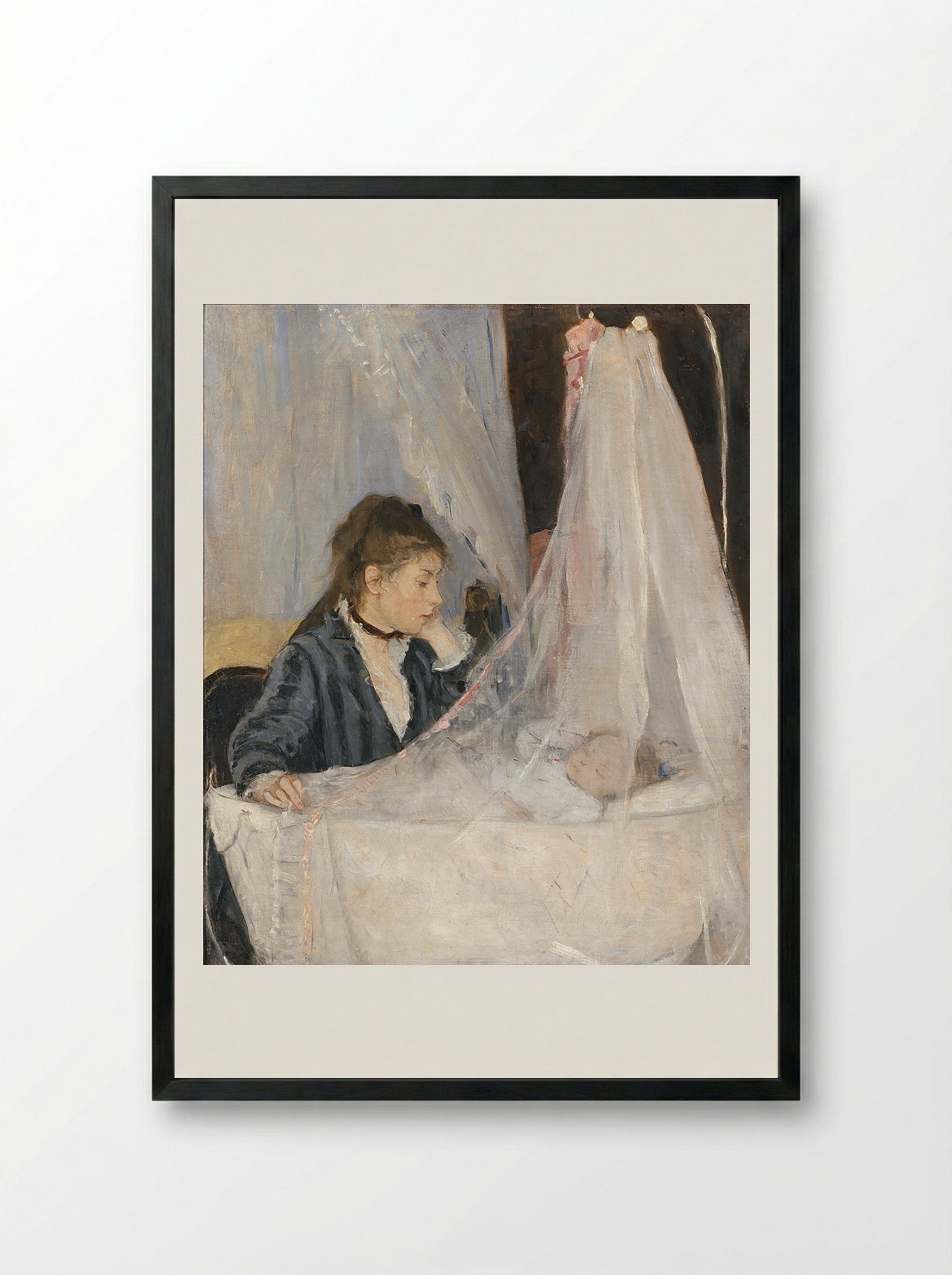 The Cradle - Berthe Morisot - Framed Print Black