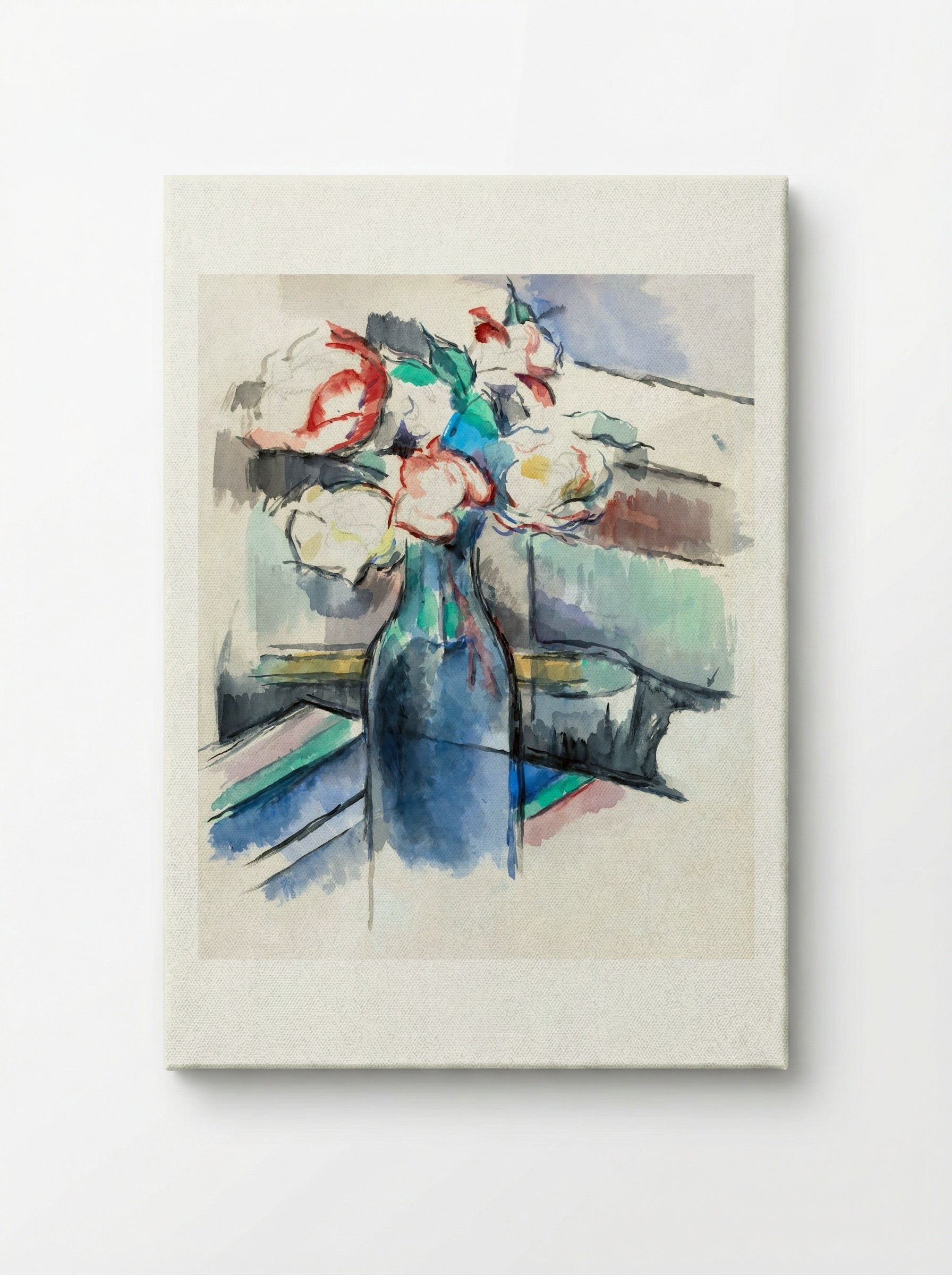 Roses in a Bottle - Paul Cézanne - Canvas