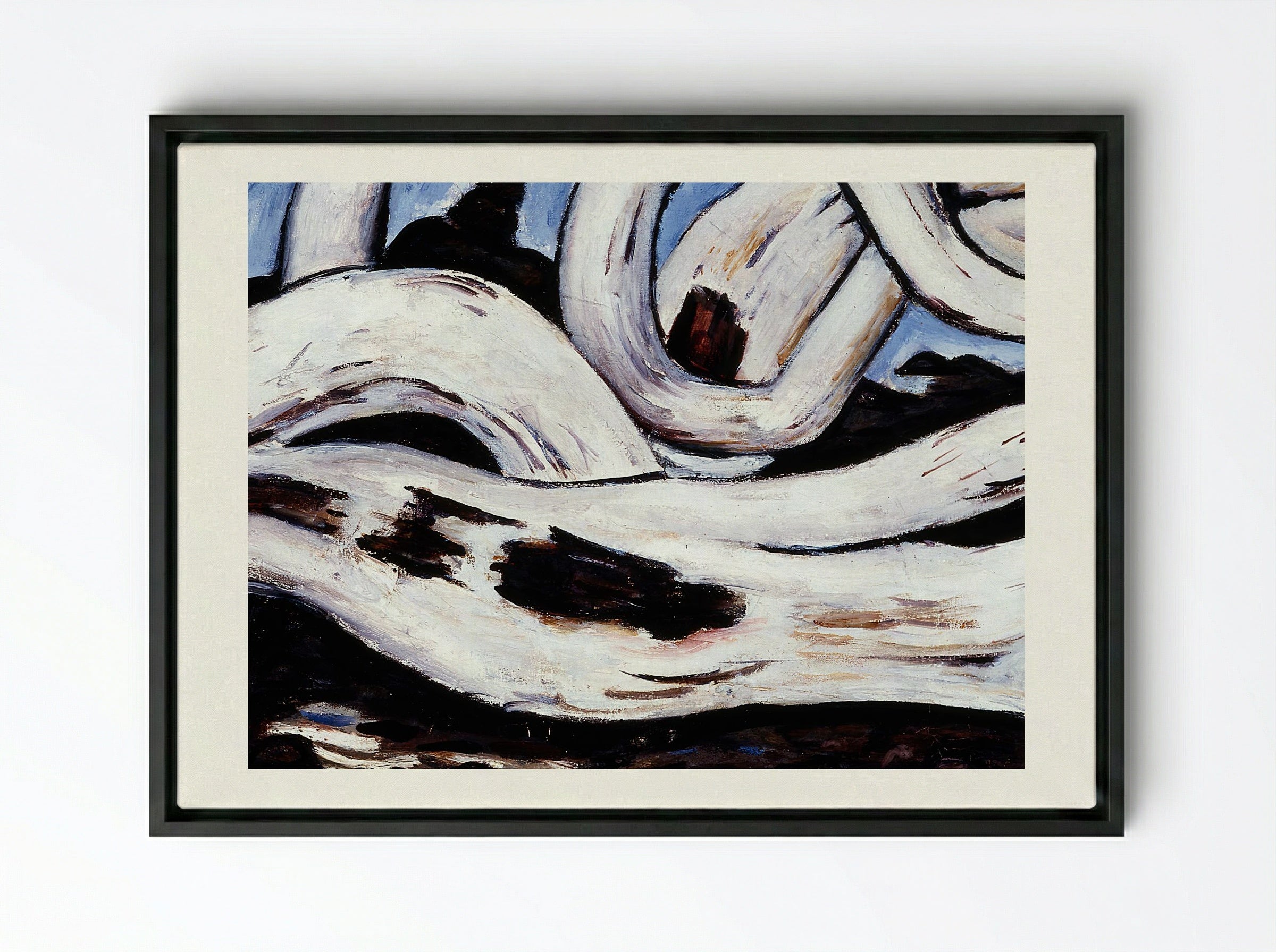 Driftwood on the Bagaduce - Marsden Hartley - Framed Canvas Black