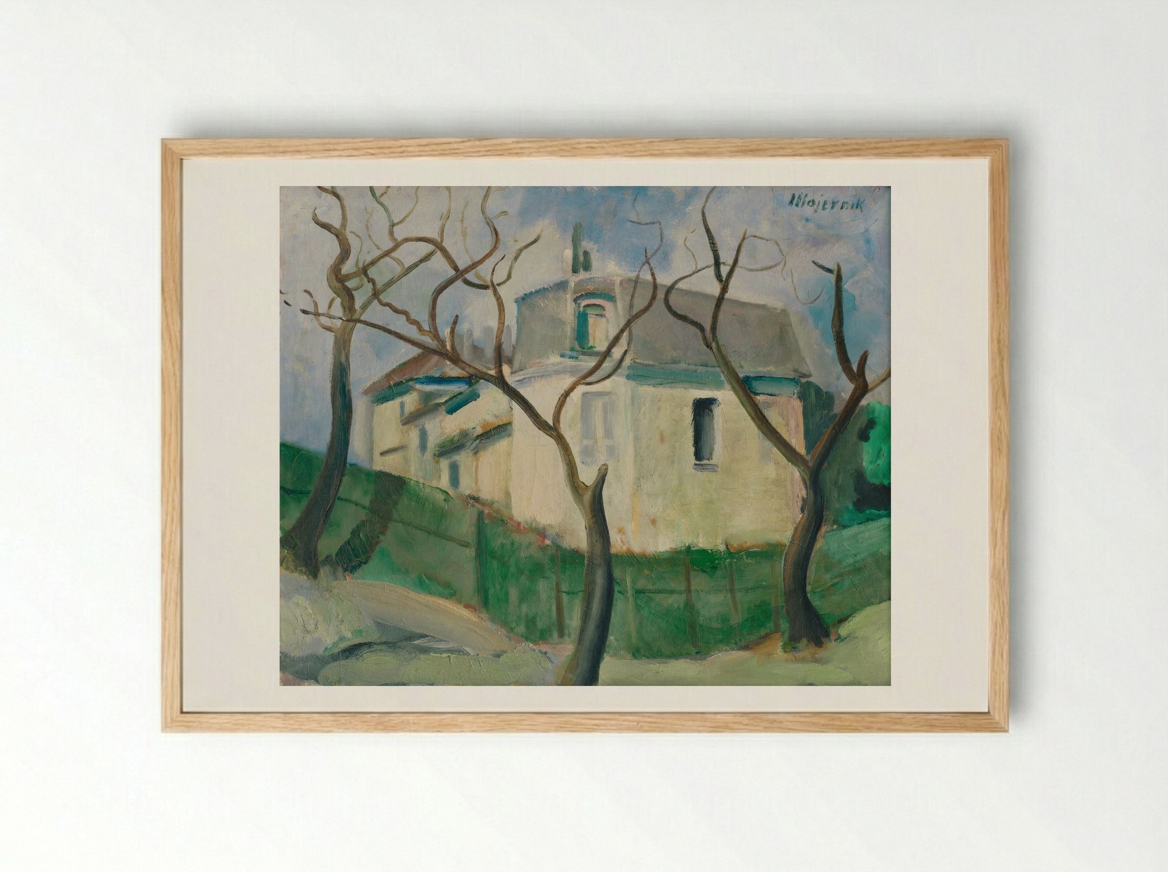 Villa in the Garden - Cyprián Majerník - Framed Print Wood