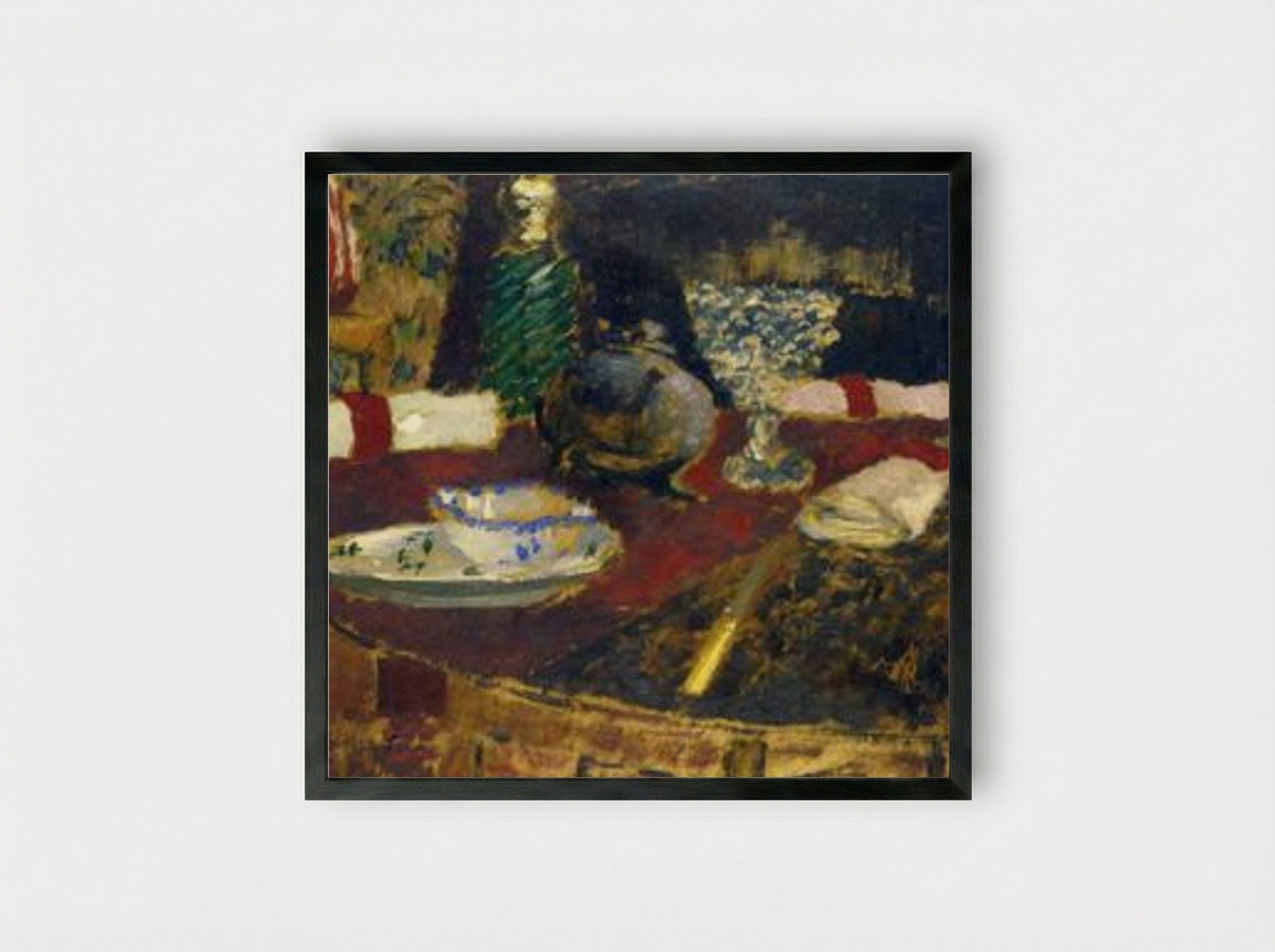 The Sauceboat - Édouard Vuillard - Framed Print Black