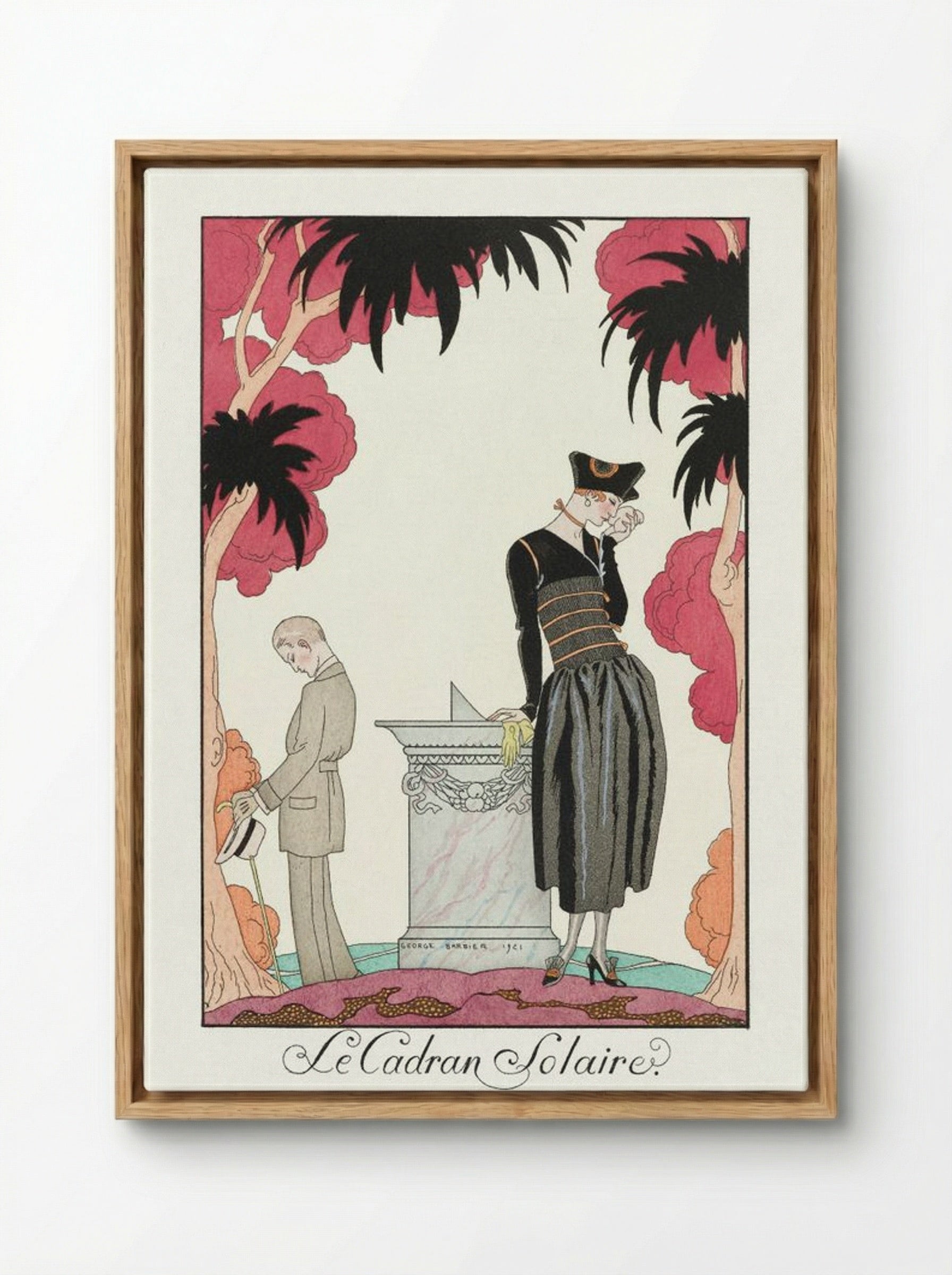 Le Cadran Solaire - George Barbier - Framed Canvas Wood