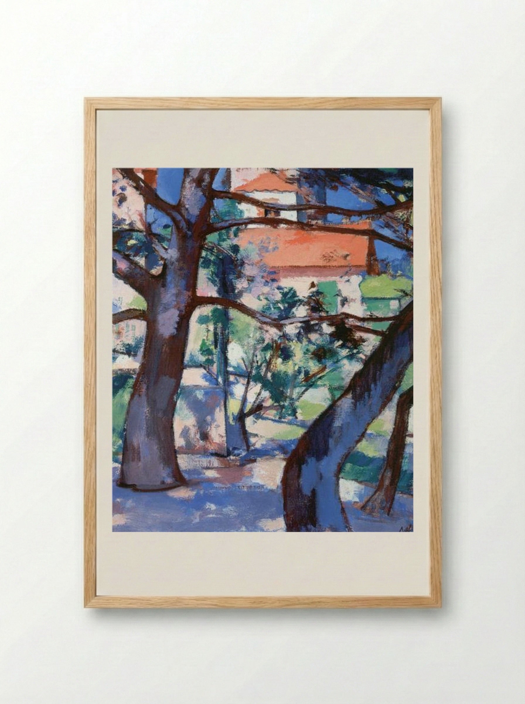 Landscape, Cassis, France - Samuel Peploe - Framed Print Wood