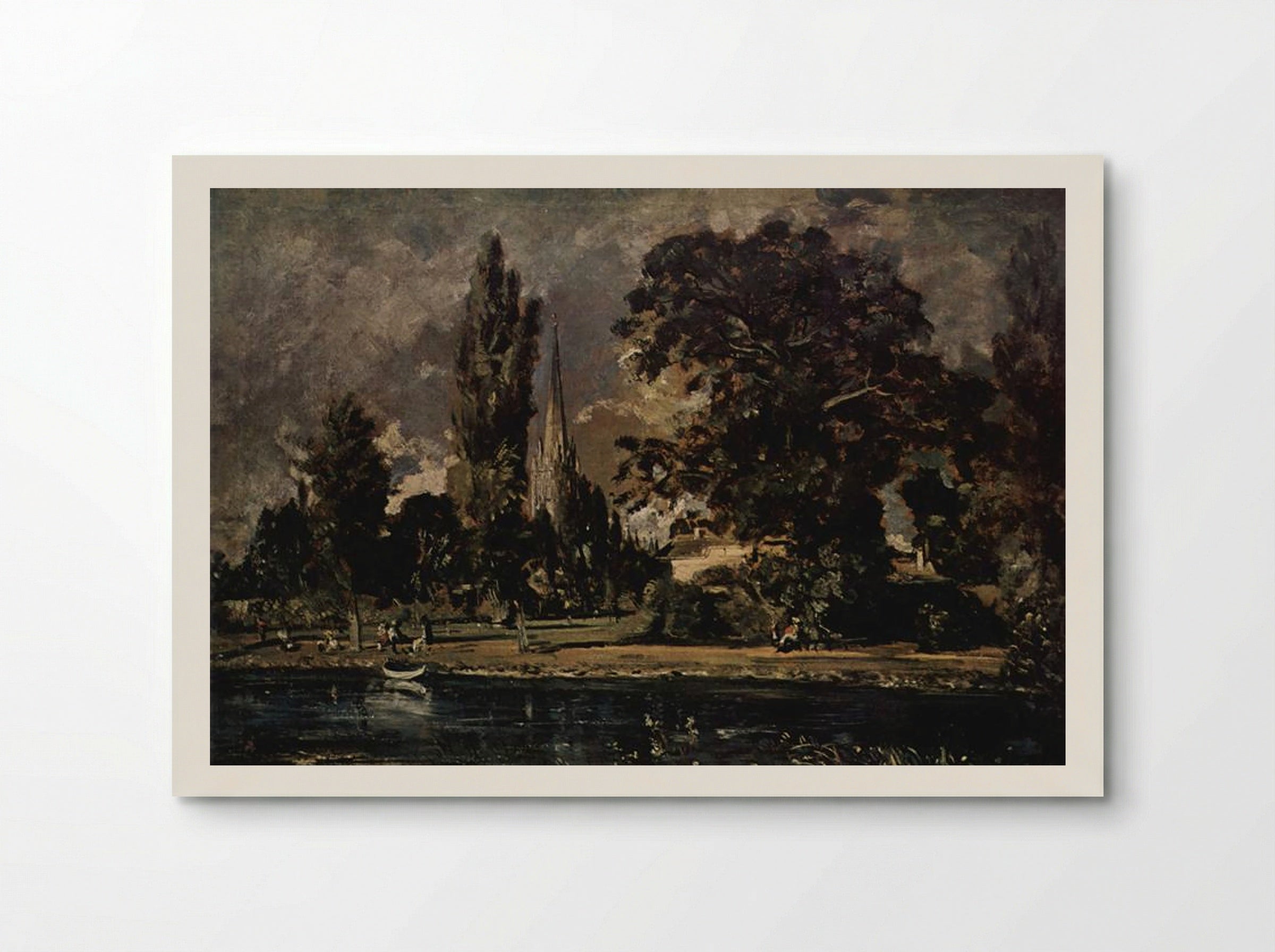 The View of Salisbury Cathedral from the River, with the House of the Archdeacon Fisher - John Constable - Poster