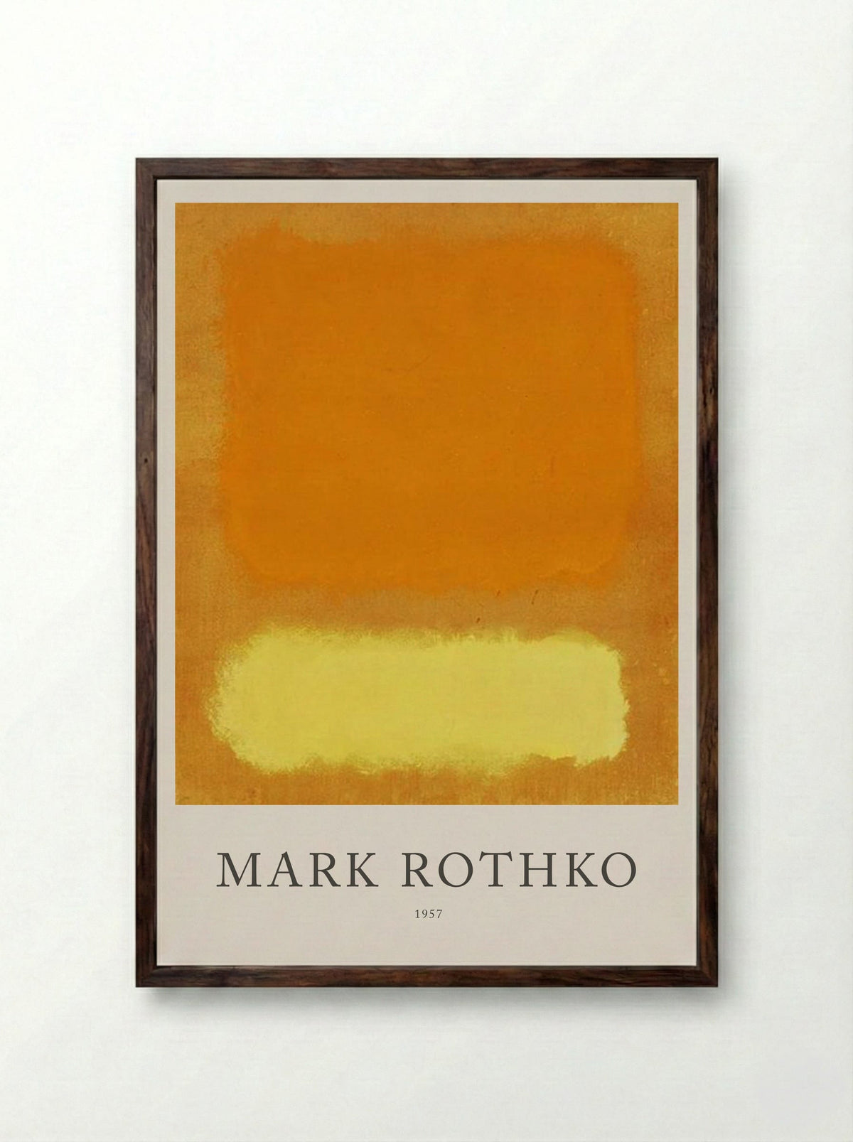 Untitled (Orange and Yellow) - Mark Rothko - Framed Print Dark Wood