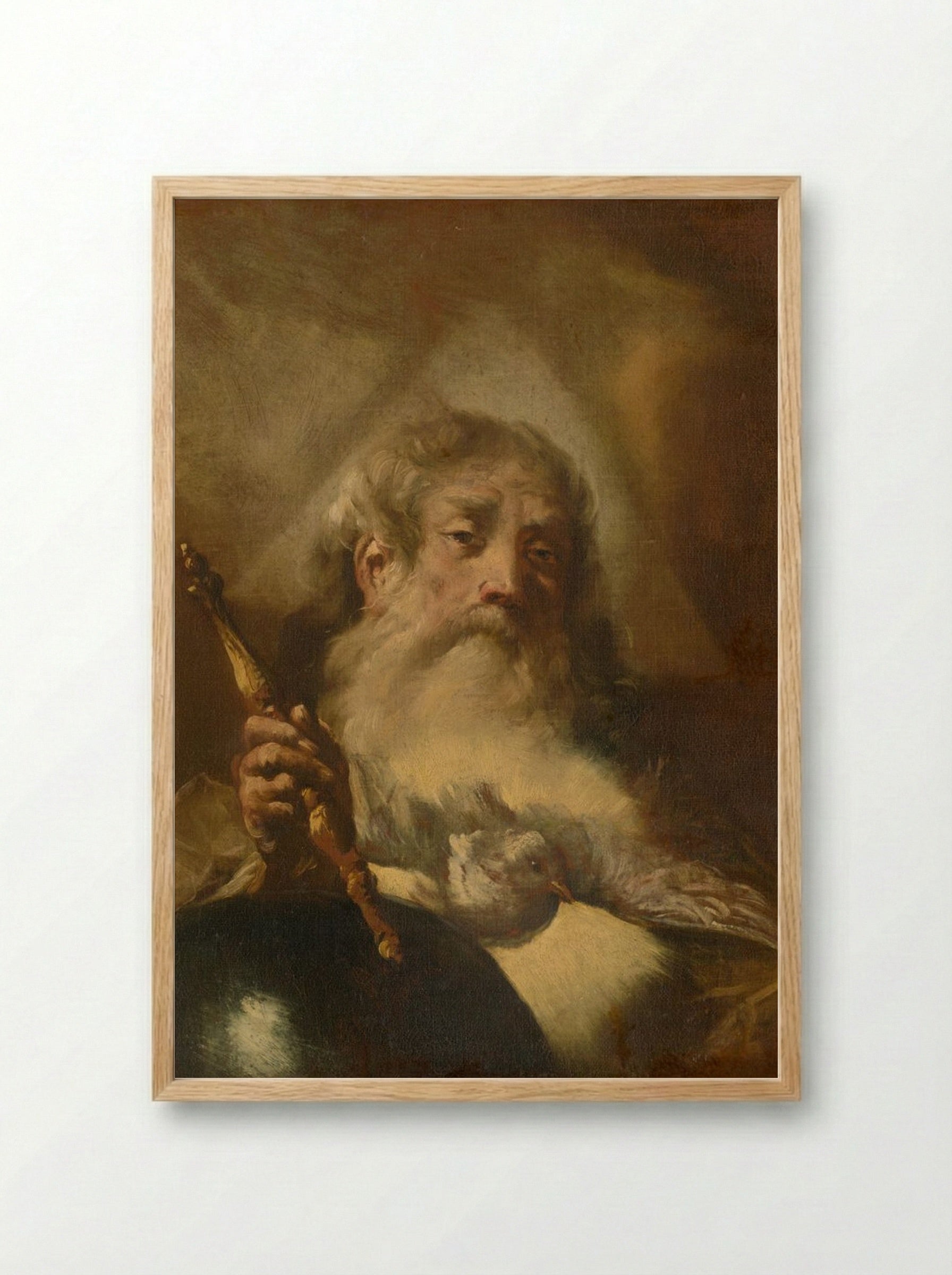 Study of God the Father - Rembrandt van Rijn - Framed Print Wood