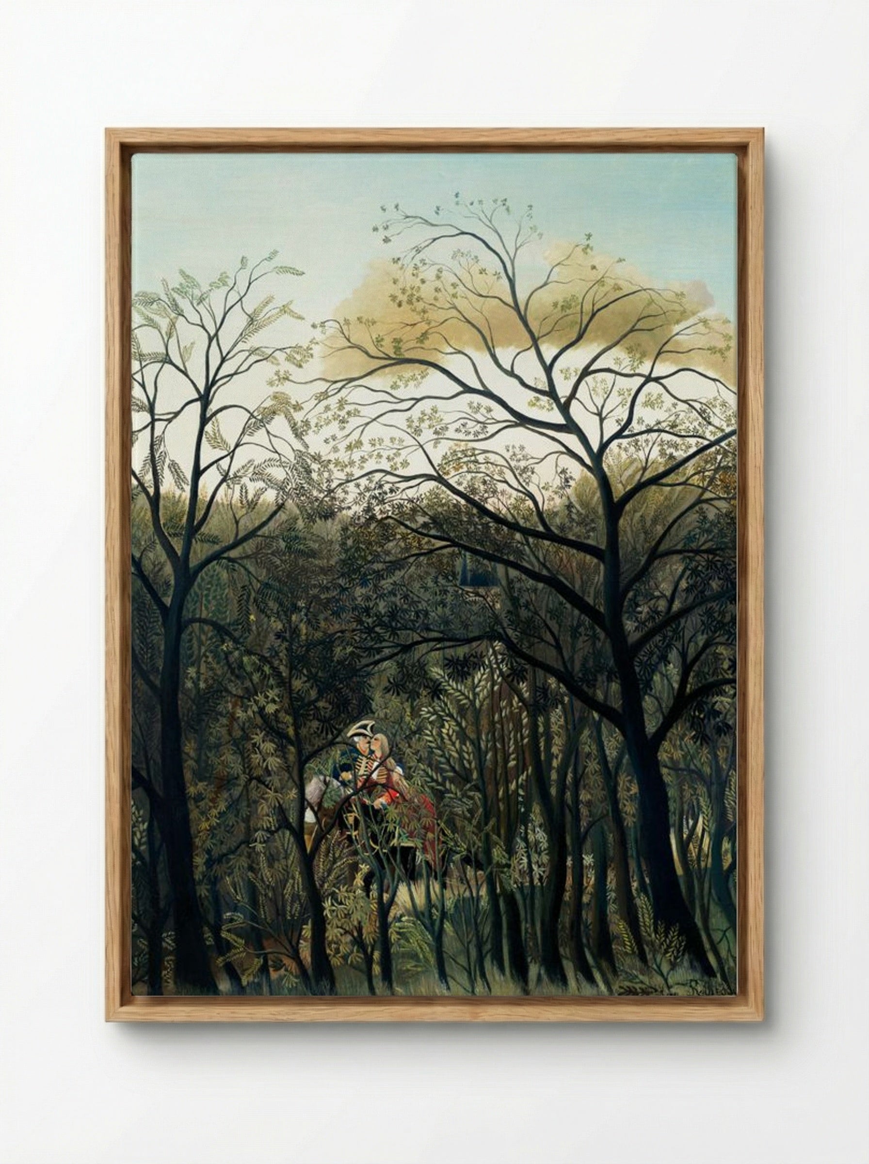 Rendezvous in the Forest - Henri Rousseau - Framed Canvas Wood