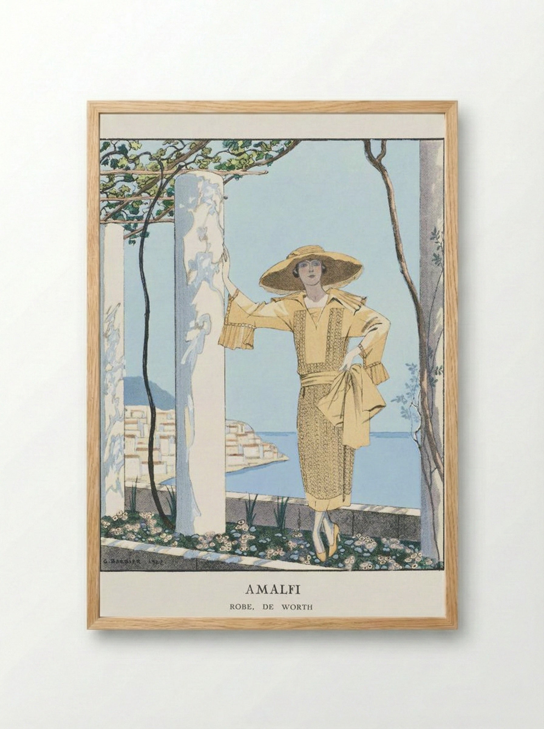 Amalfi, Robe de Worth - George Barbier - Framed Print Wood