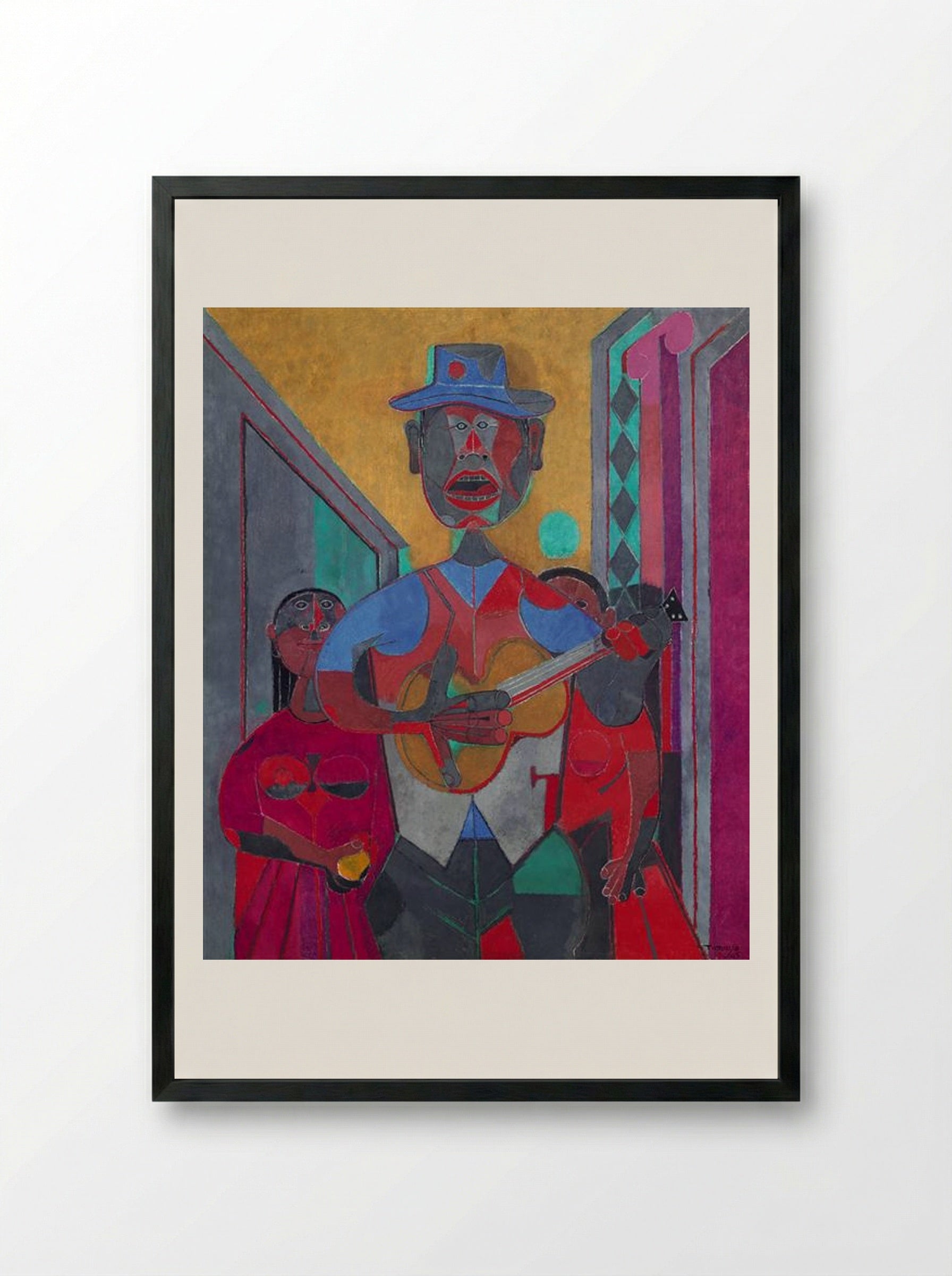 The Troubadour - Rufino Tamayo - Framed Print Black