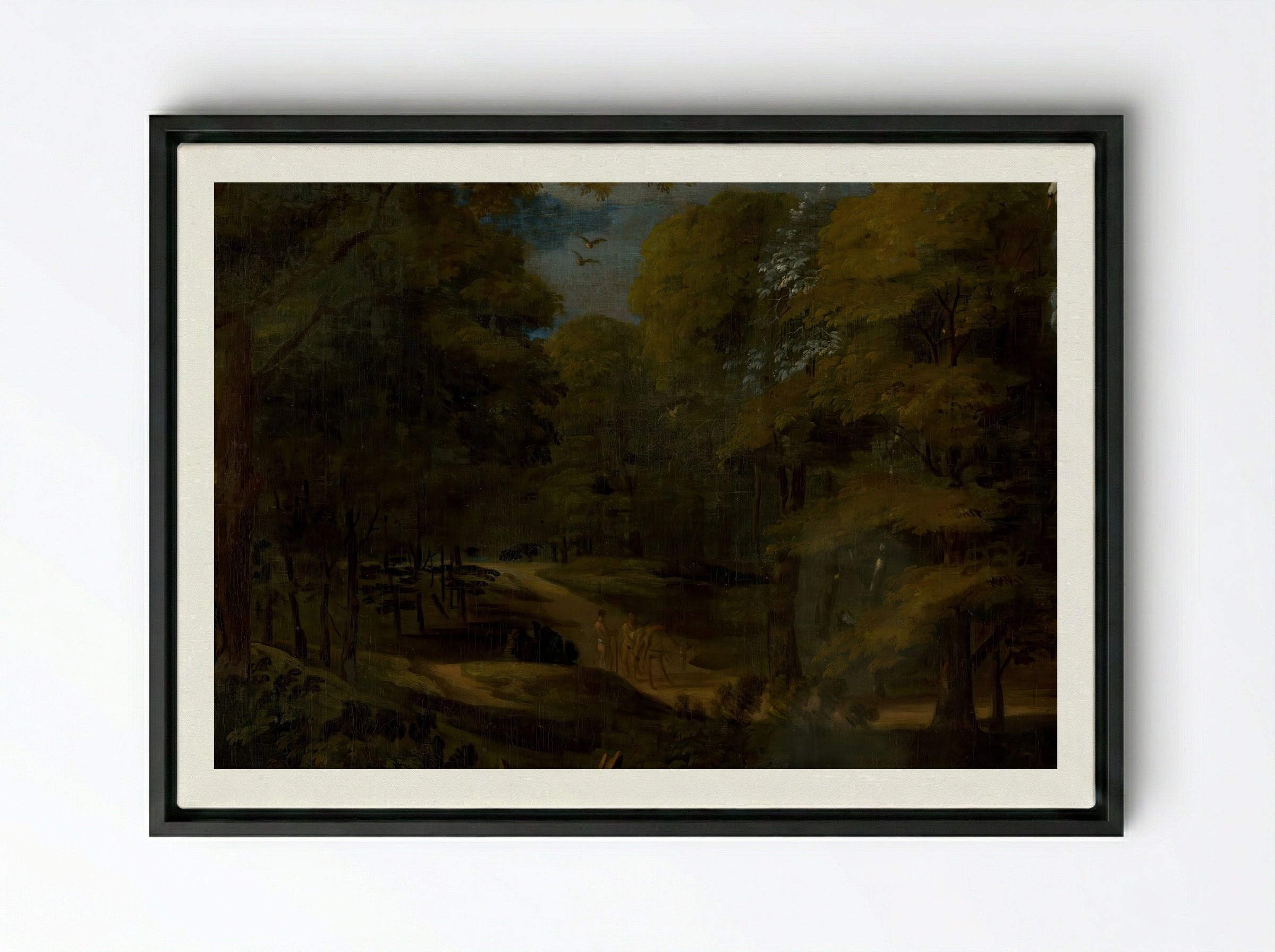 Venus Lamenting over the Dead Adonis - Erasmus Quellinus II - Framed Canvas Black
