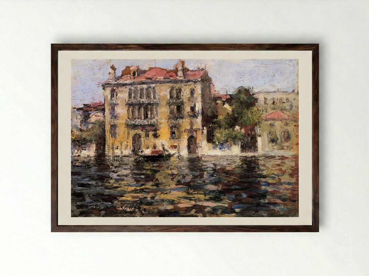 After the Rain - William Merritt Chase - Framed Print Dark Wood