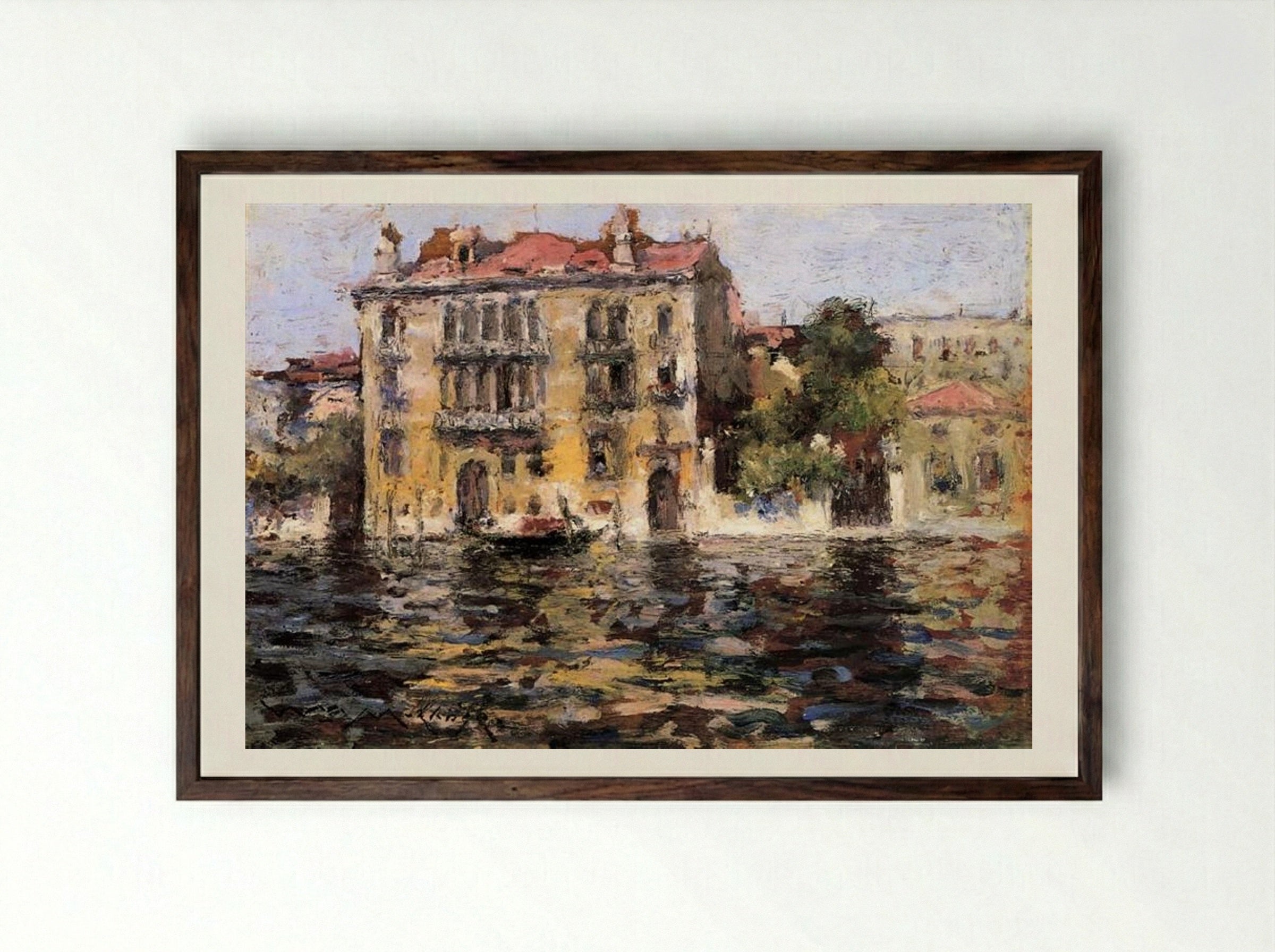 After the Rain - William Merritt Chase - Framed Print Dark Wood