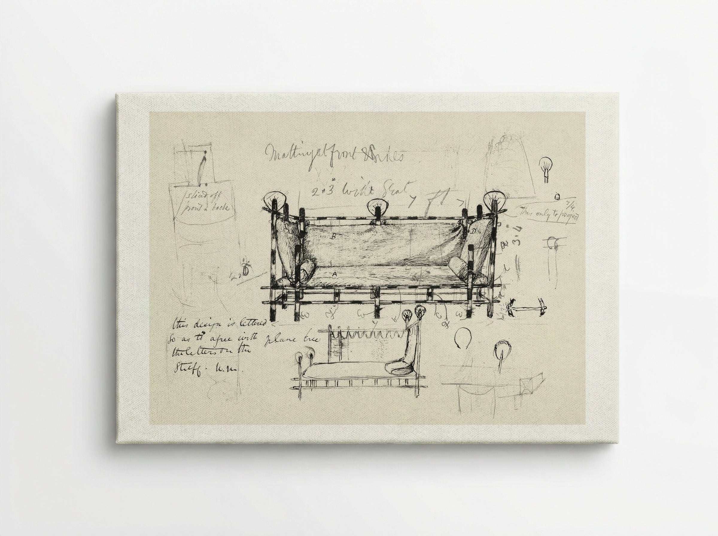 Two Designs for a Sofa - William Morris - Canvas