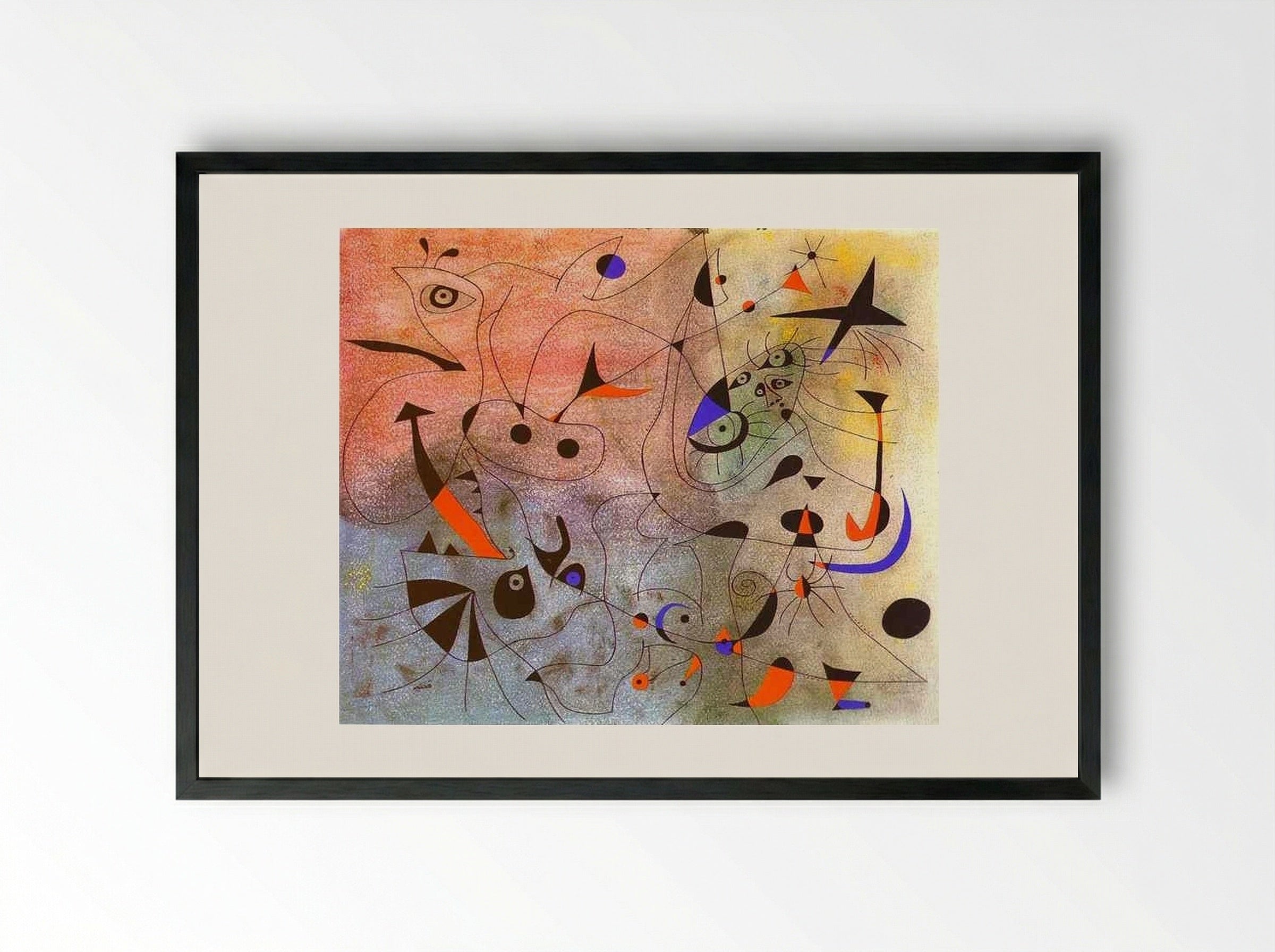 Constellation: The Morning Star - Joan Miró - Framed Print Black