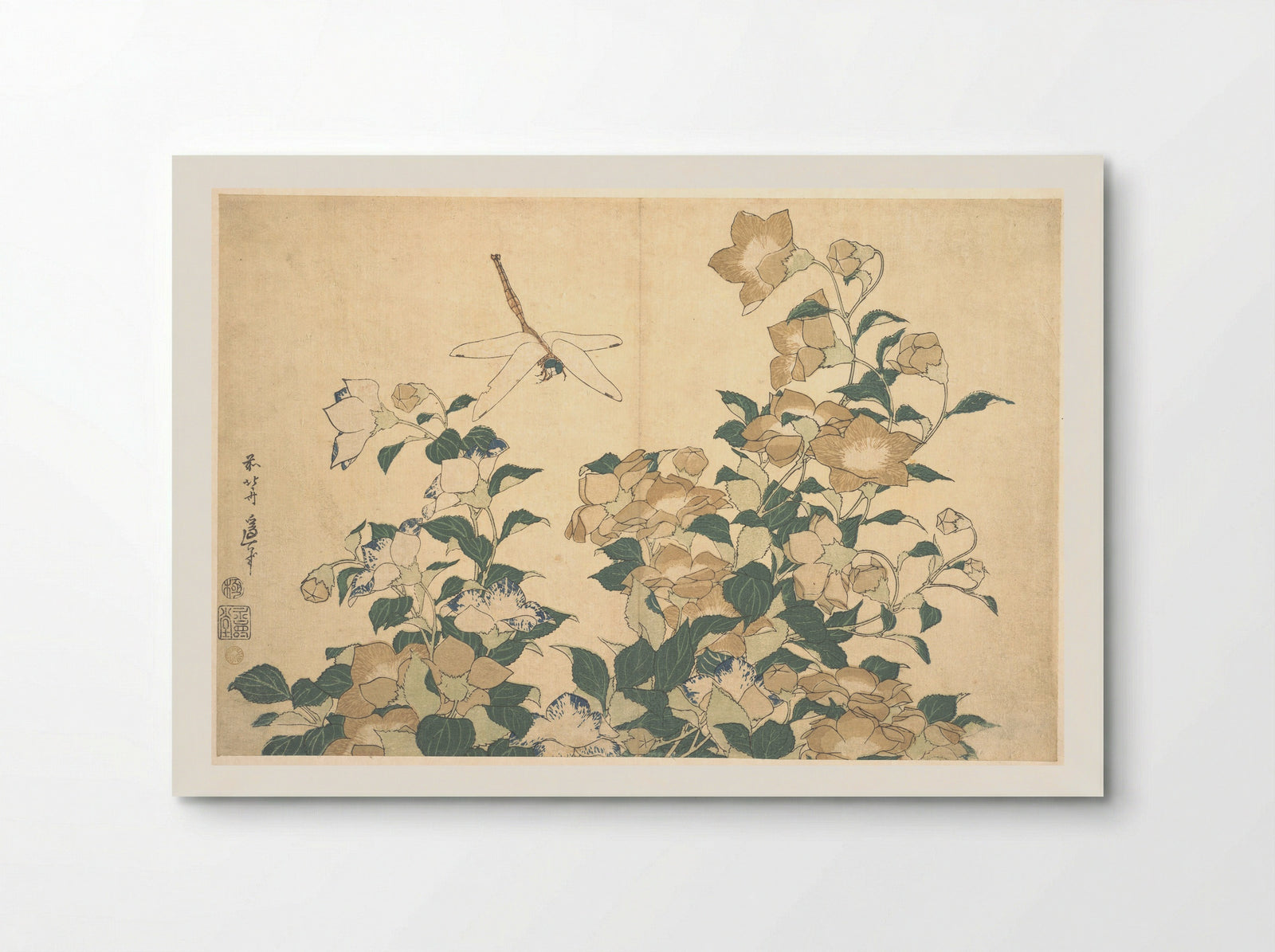 Dragonfly and Bellflower - Katsushika Hokusai