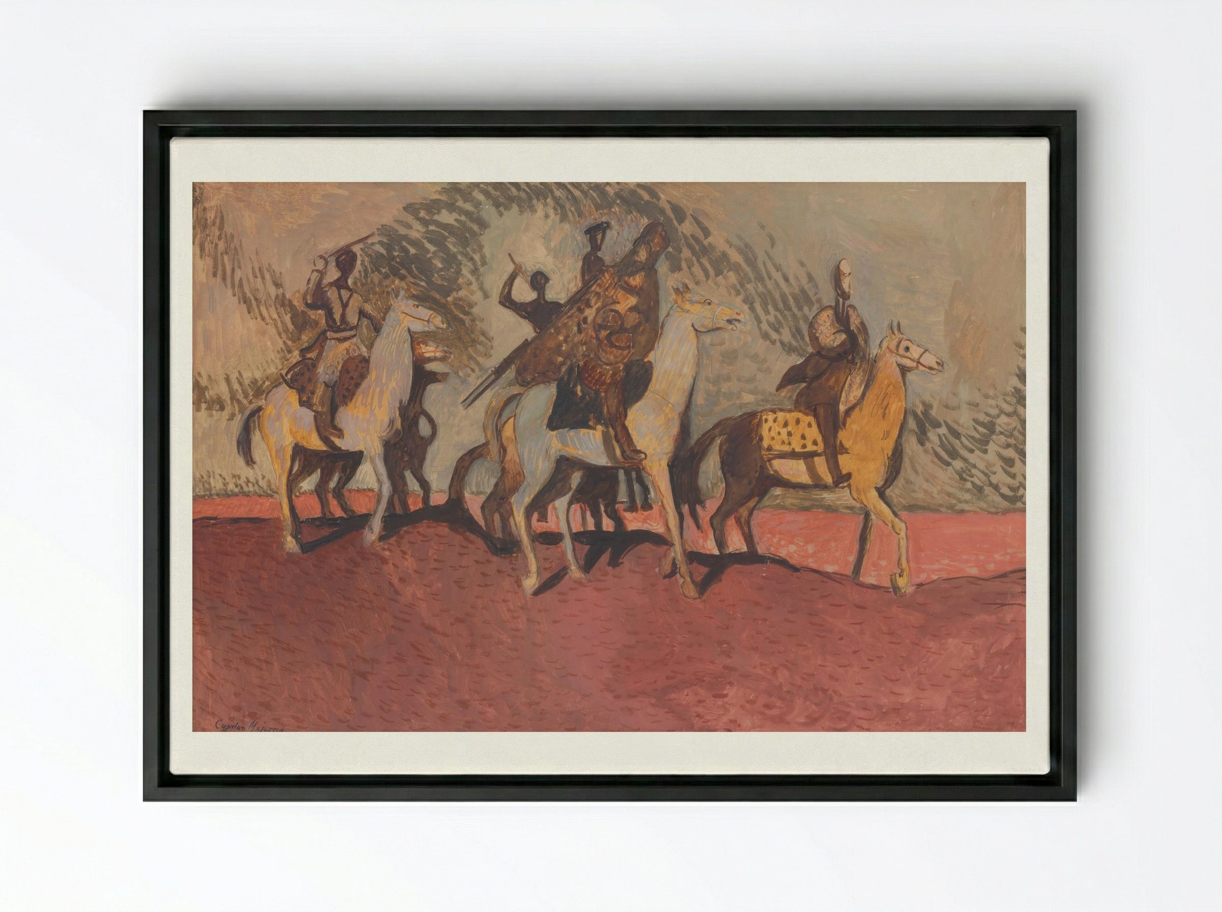 Pink Sand - Cyprián Majerník - Framed Canvas Black