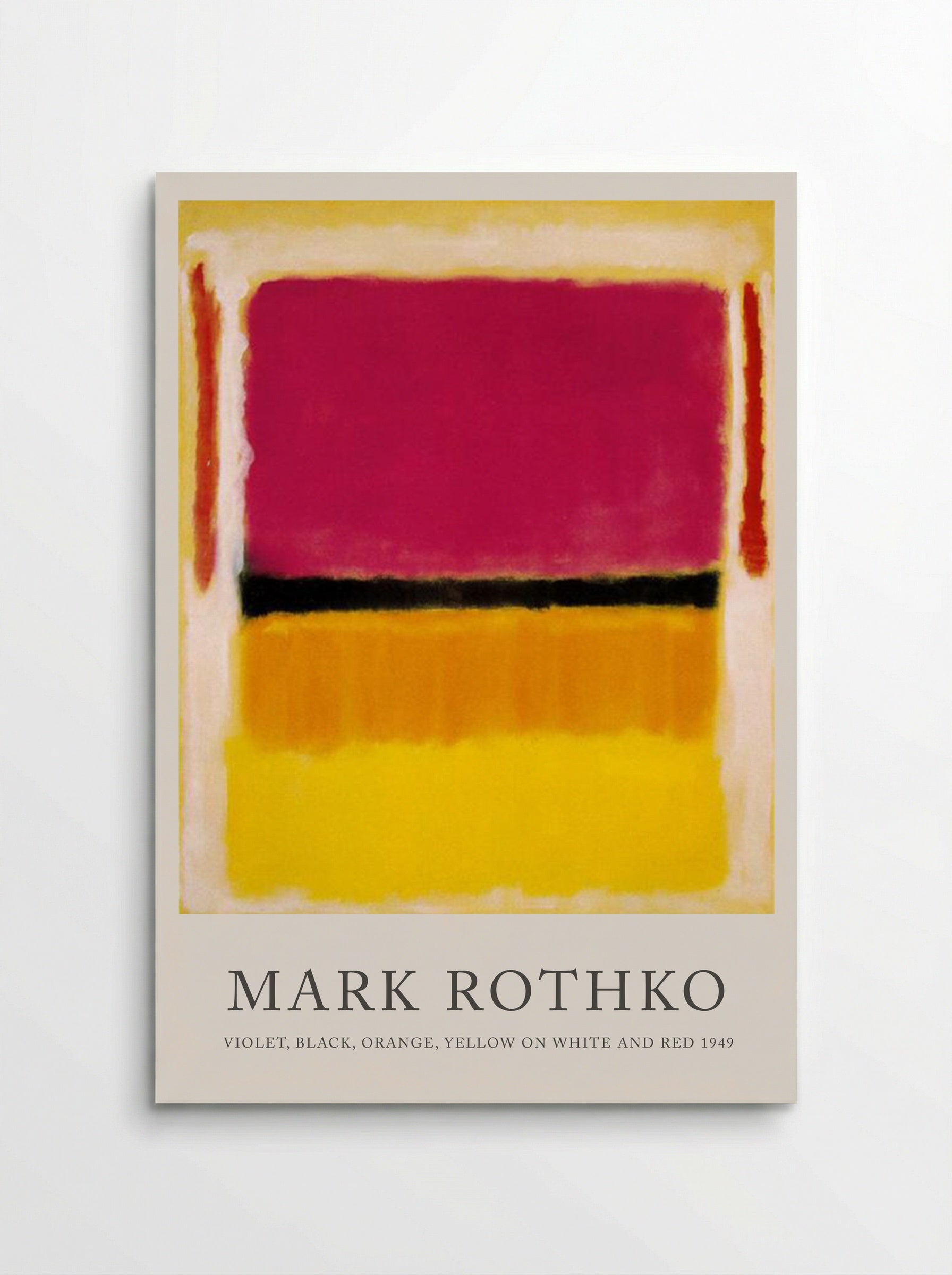 Violet, Black, Orange, Yellow on White and Red - Mark Rothko - Poster