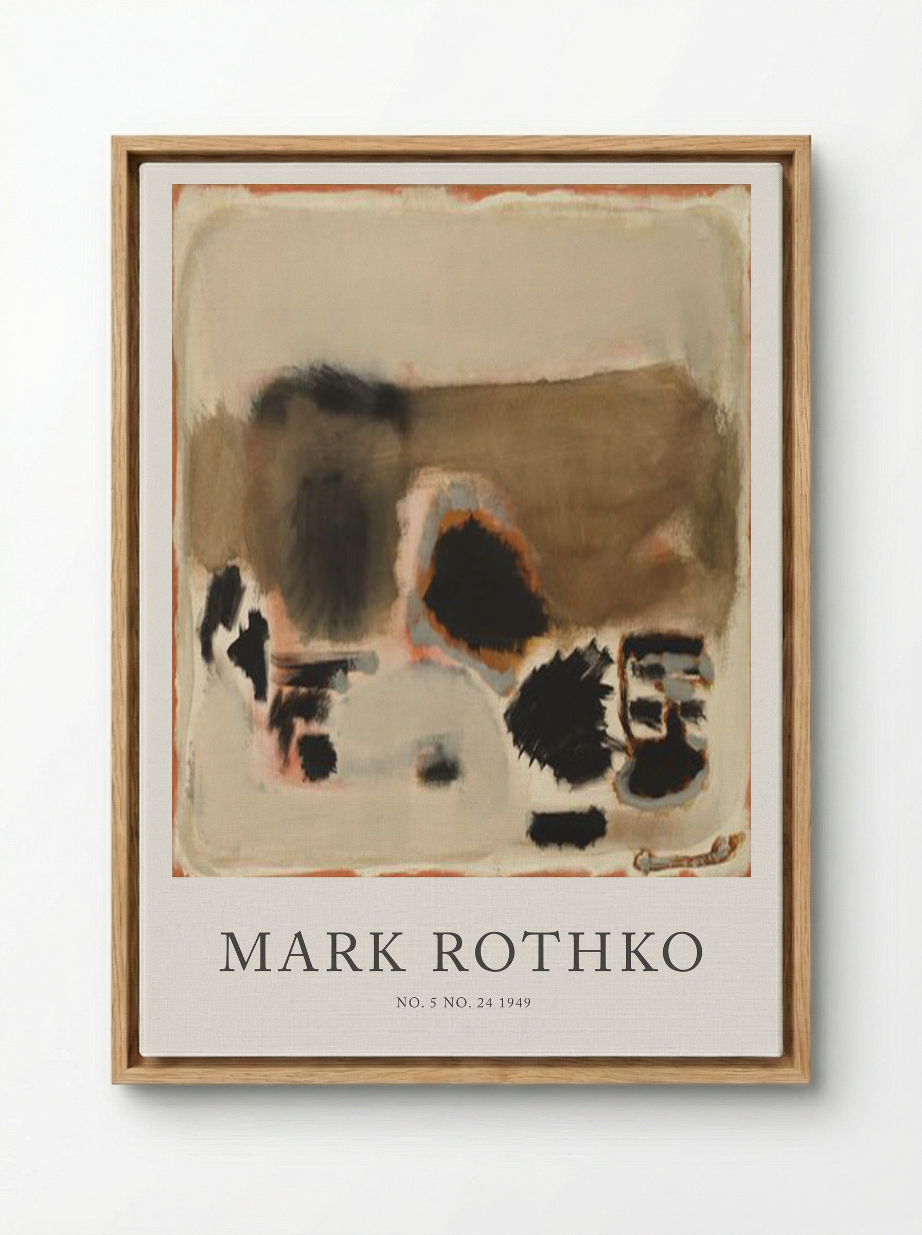 No. 5, No. 24 - Mark Rothko - Framed Canvas Wood